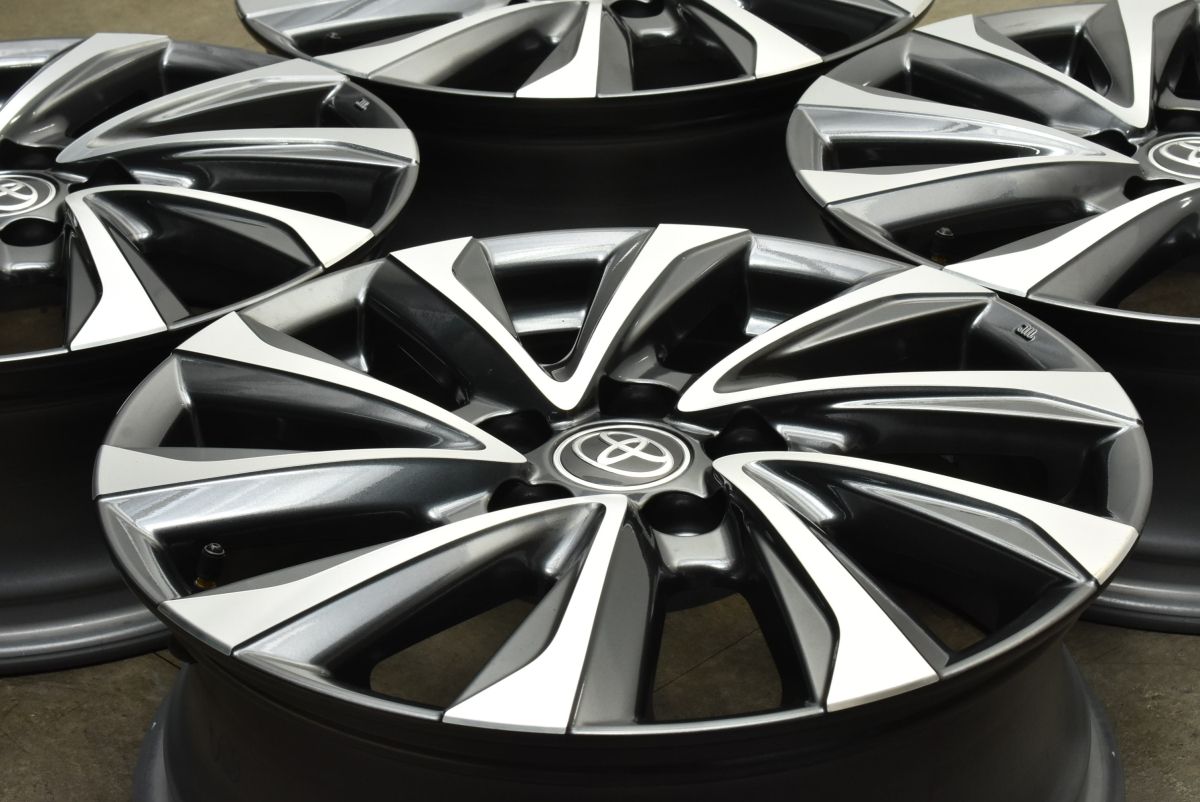 新車外し品 トヨタ 90 ヴォクシー 17 in 6 J 40 PCD 114 3 4本セット ノア プリウスα C HR ヤリスクロス 流用 スタッドレス用に