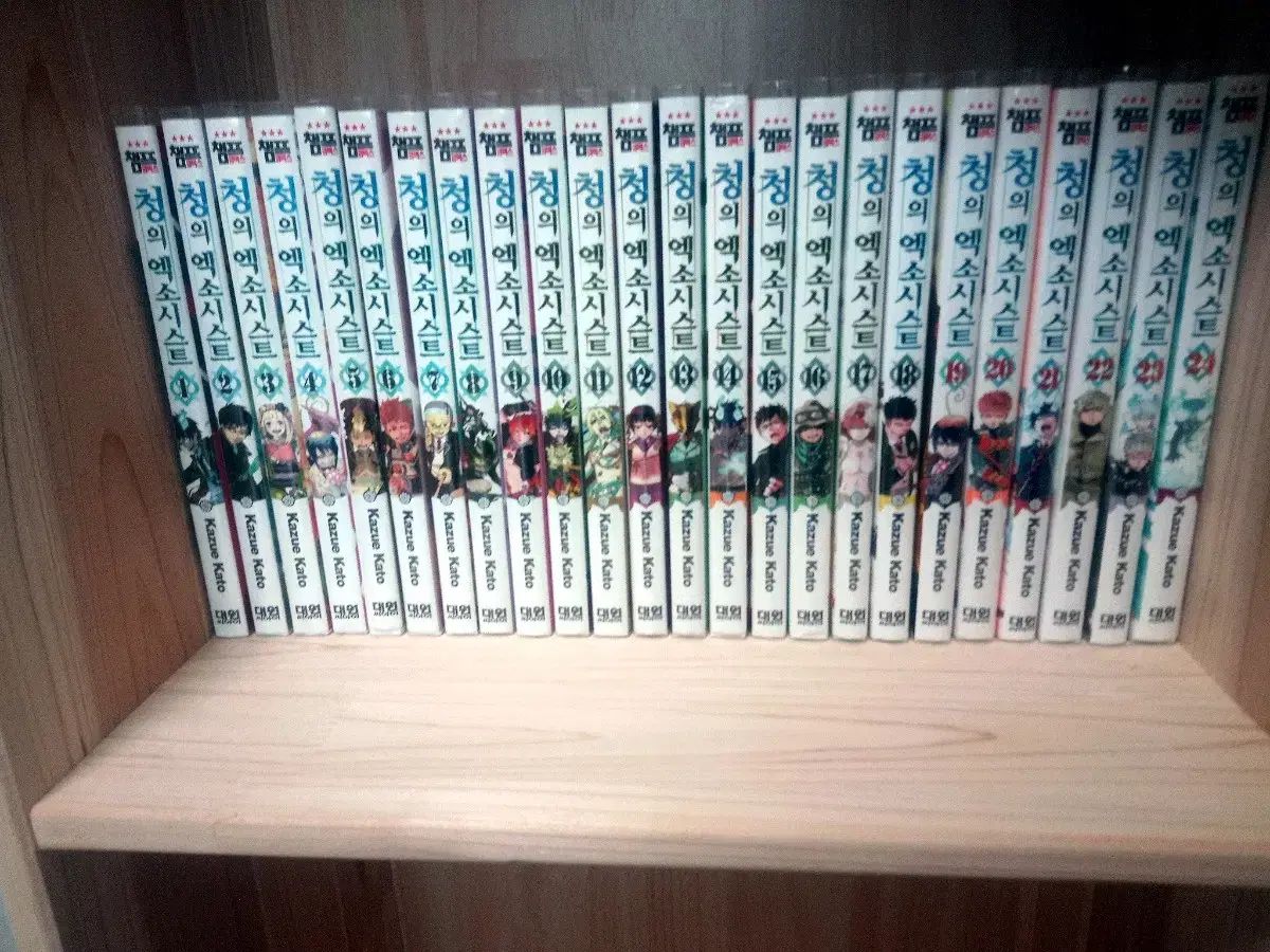 デニムのEXO エクソ 漫画全巻 の本 allブックカバーをかけたもの デニムEXO