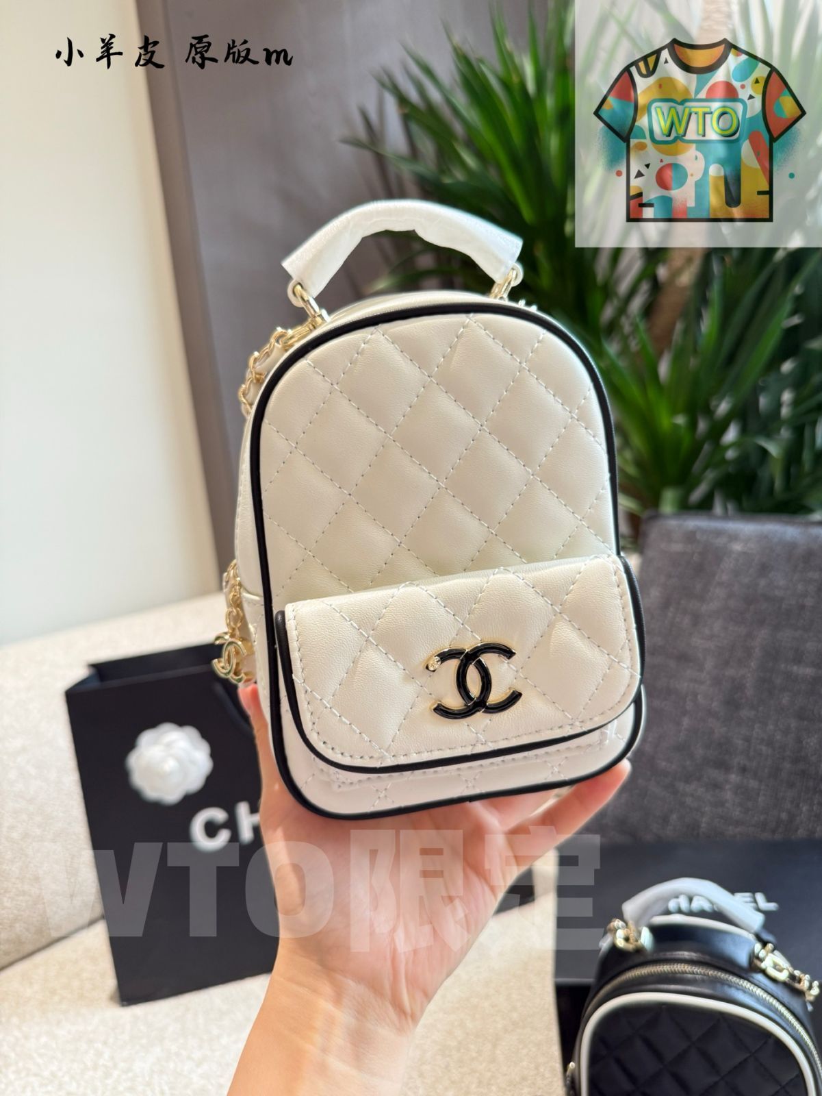 今日 Chanel Panda Color Multi-Function Mini Backpack シャネル パンダ マルチファンクション ミニバックパック