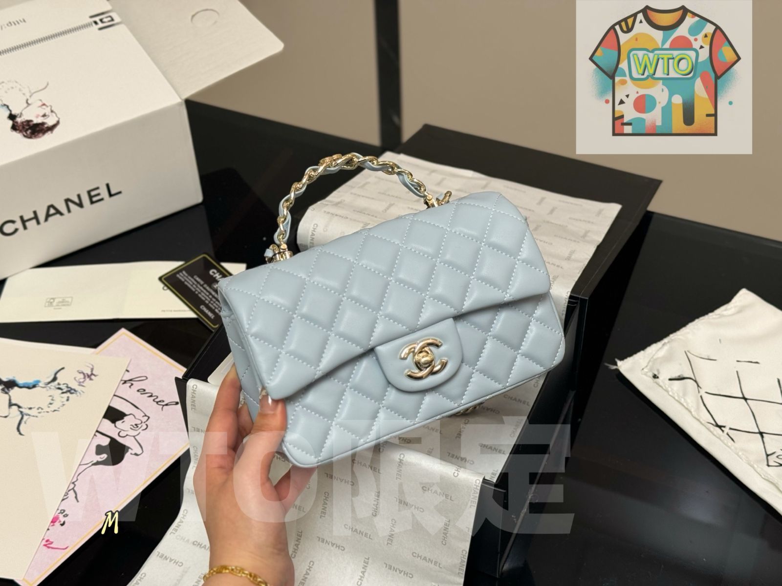 今日 Chanel Mini CF Handle Bag シャネル ミニ CF ハンドル バッグ