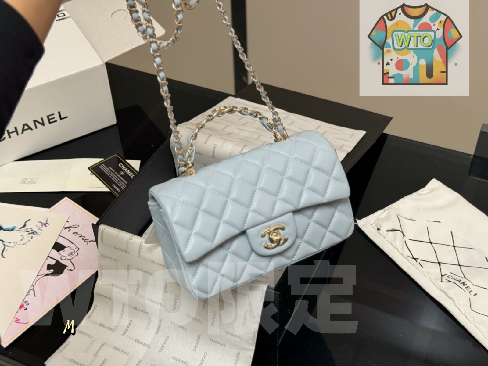 今日 Chanel Mini CF Handle Bag シャネル ミニ CF ハンドル バッグ
