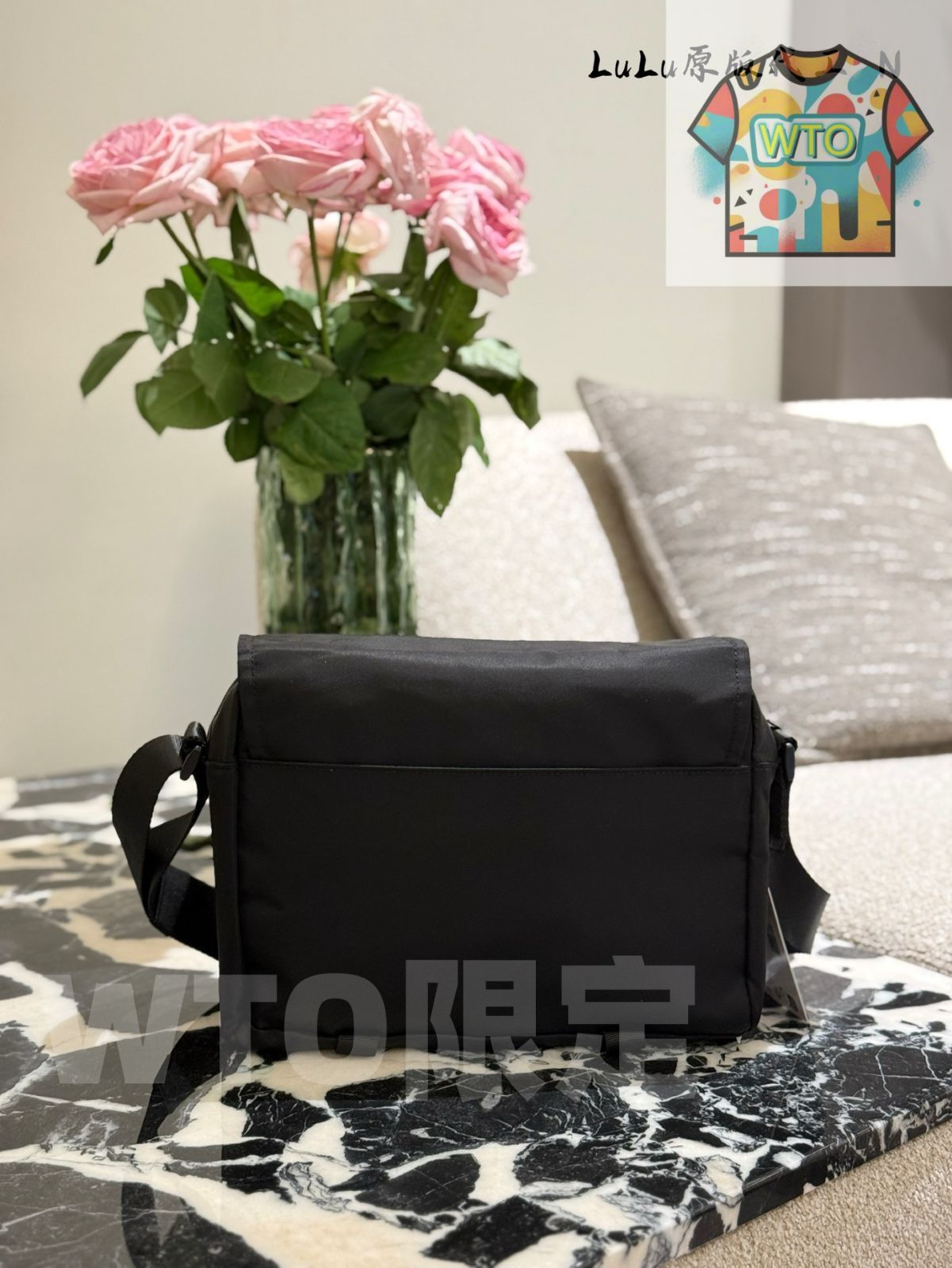 【激安通販】 今日 Lulu Black Postman Bag ～韓劇男主人公が追いかけるような魅力～ 【店内全品大特価!!】