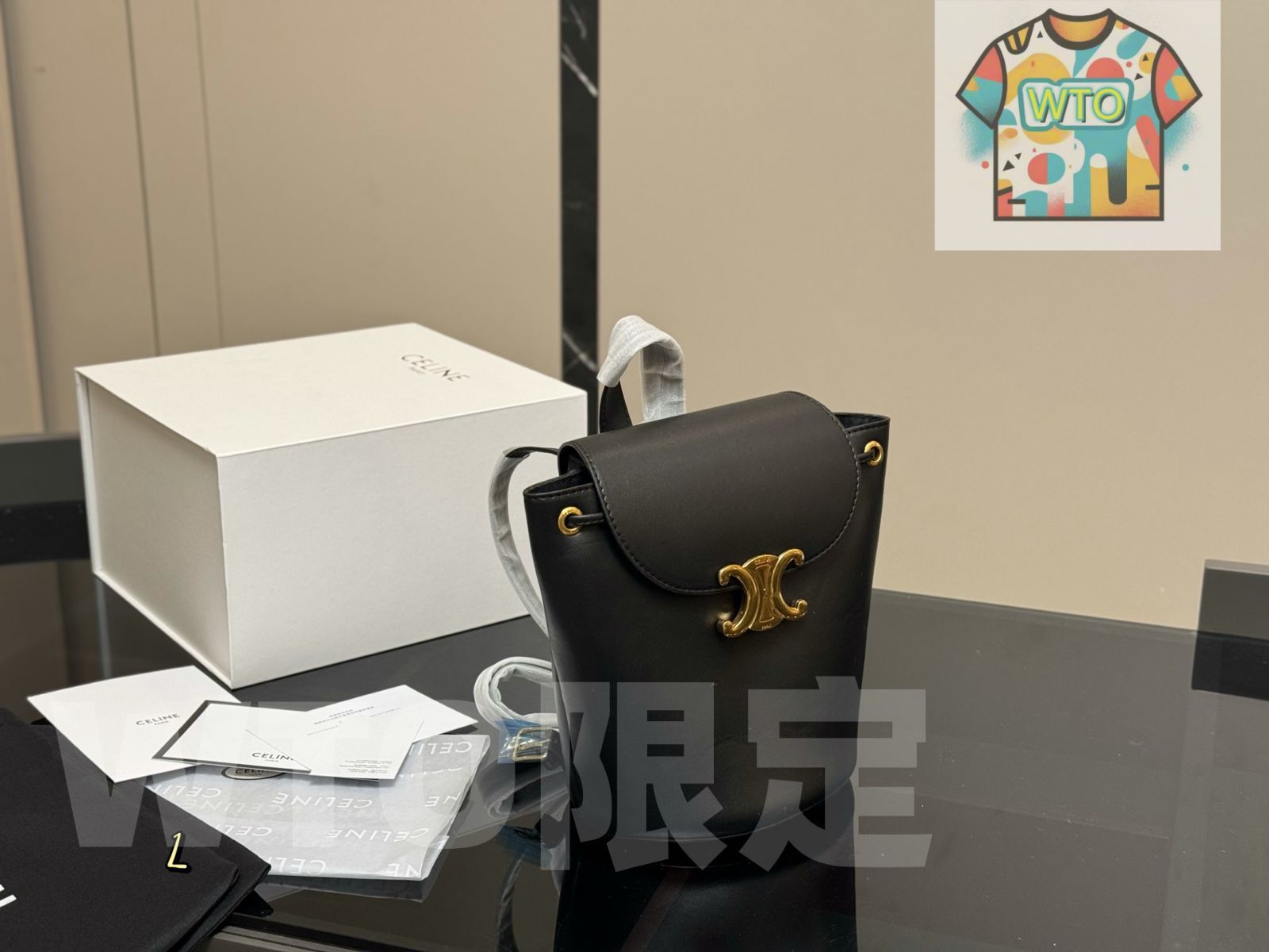 今日 Celine Mini Leather-Trimmed Backpack - セリーヌ ミニ レザートリム バックパック-WTO輸入2