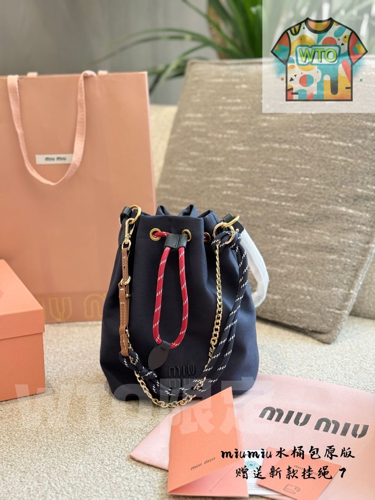 キャンバス ミニバケットバッグ-WTO輸入2