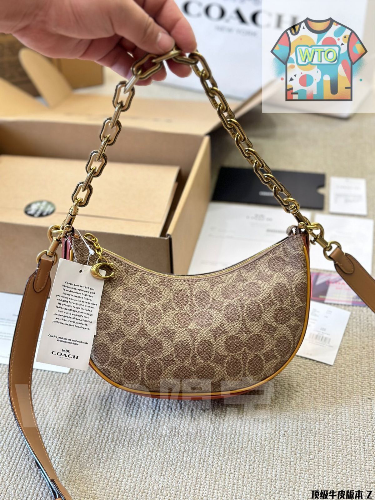 今日 C Coach New Mira Crescent Bag - C コーチ ニュー ミラ クレセントバッグ-WTO輸入