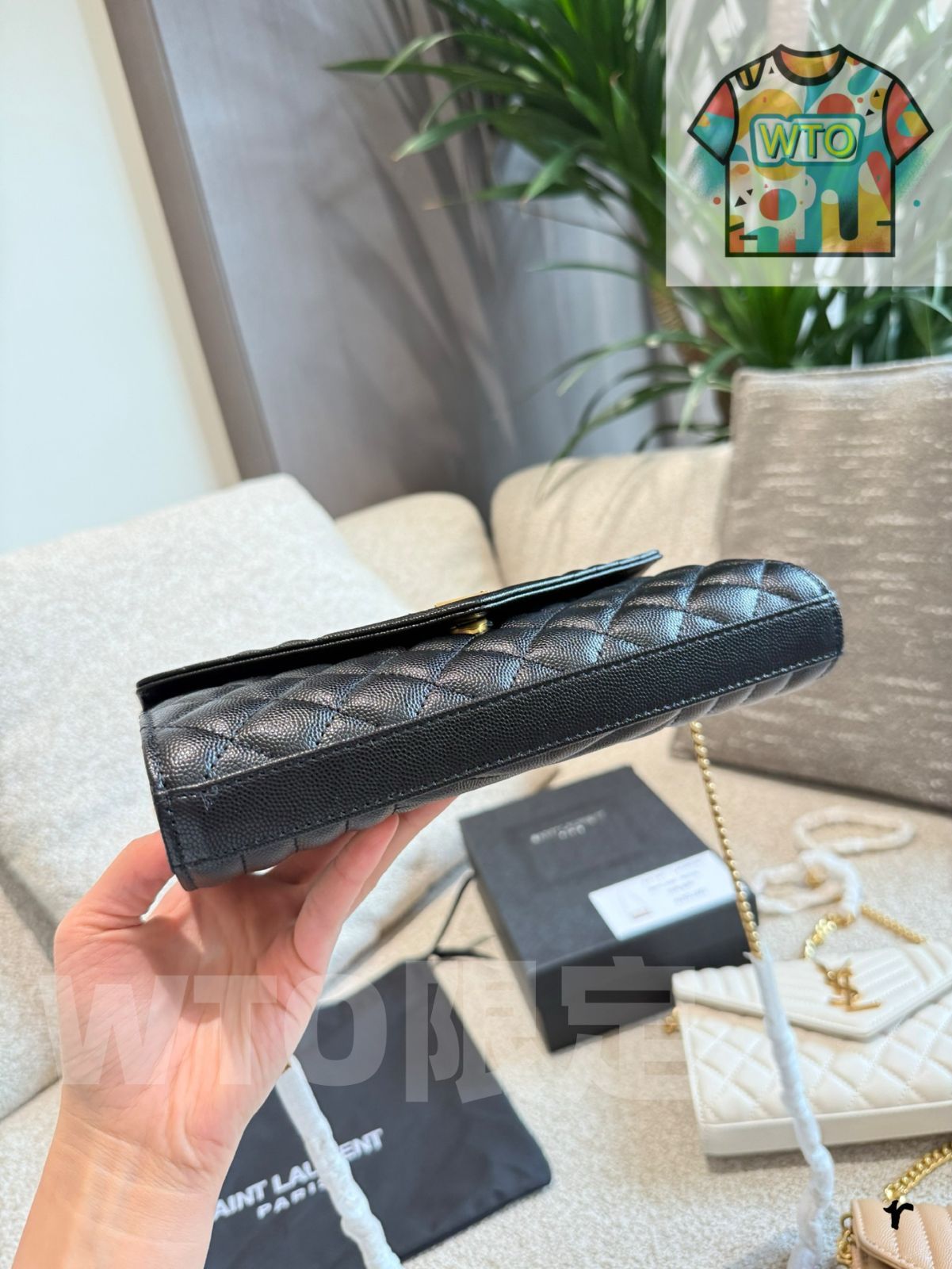 今日 YSL Saint Laurent New Envelope Bag Small Grain Embossed Leather - YSL サンローラン 新款エンベロープバッグ スモール 粒面圧印レザー-WTO輸入2 GINKGOPHARMACY_COM