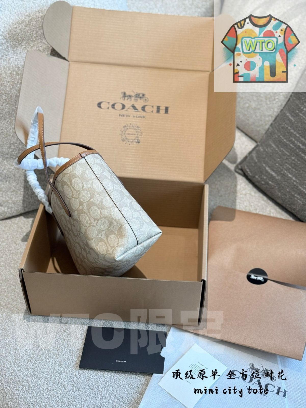 今日 Coach City Mini Tote - コーチ シティ ミニ トート バッグ-WTO輸入2