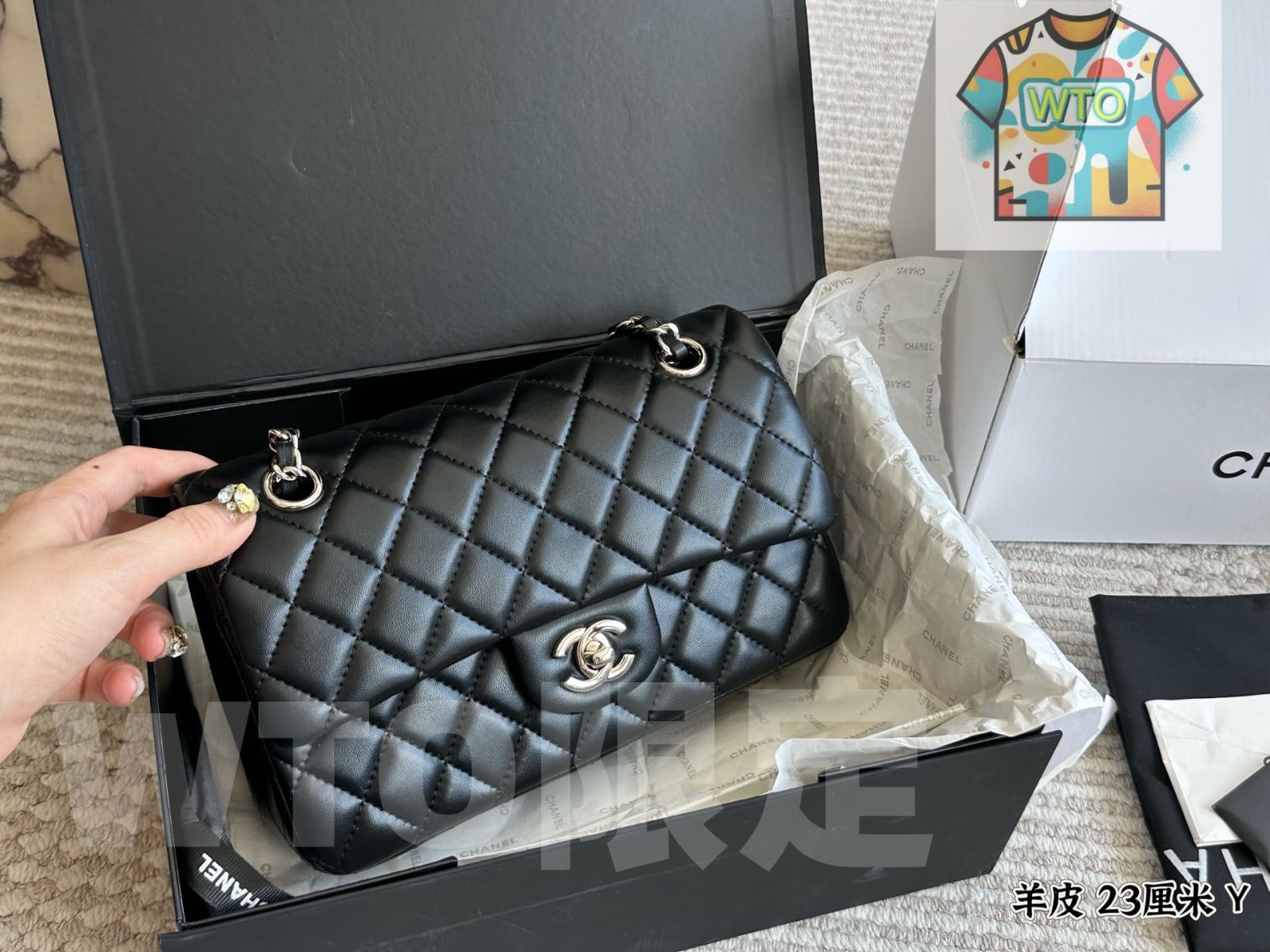 今日 Chanel CF Caviar Upgraded Version - シャネル CF カビア アップグレードバージョン-WTO輸入