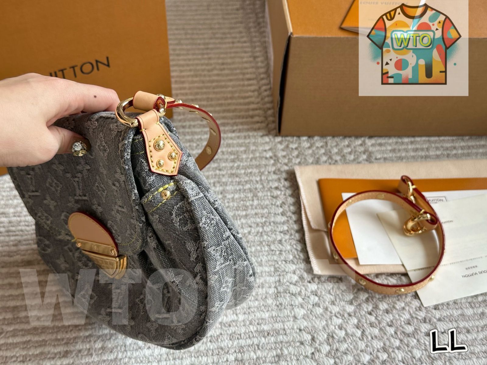 クリスマスセール 今日 LV Denim Sunset Underarm Bag - LV デニム サンセット アンダーアームバッグ-WTO輸入