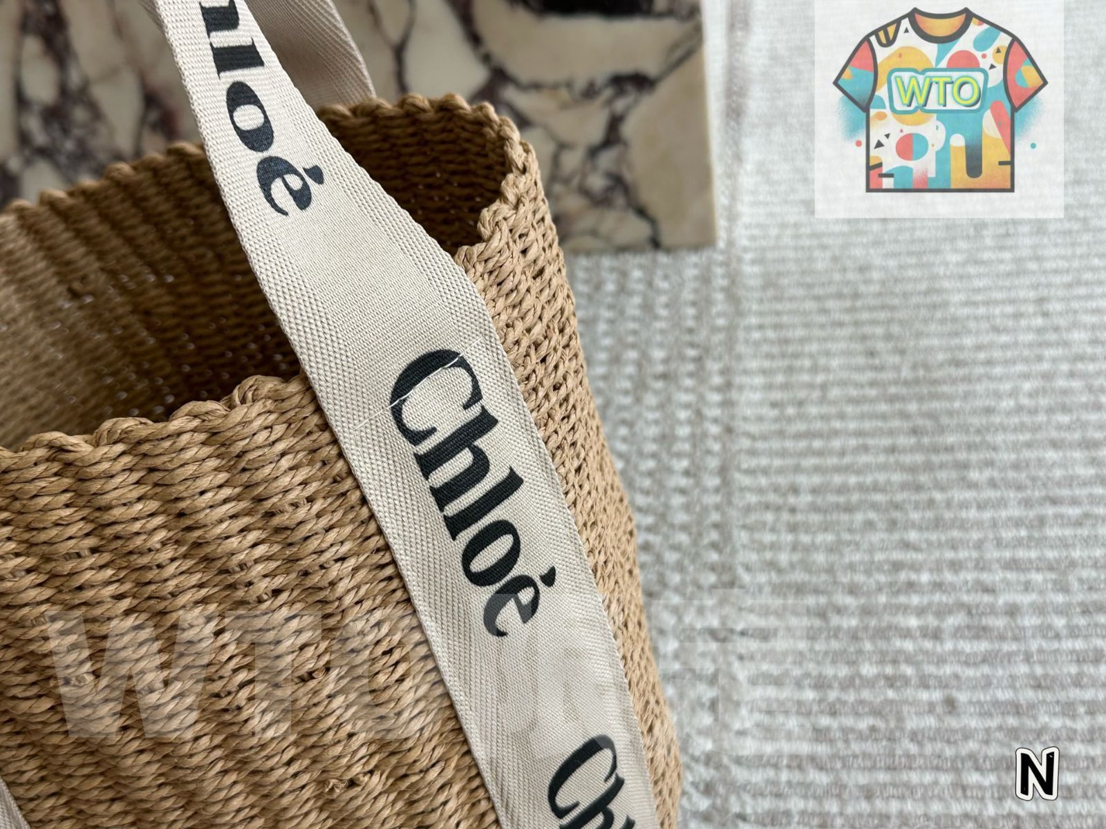 今日 Chloe New Straw Market Tote - クロエ 新款 ストロー マーケットトート-WTO輸入