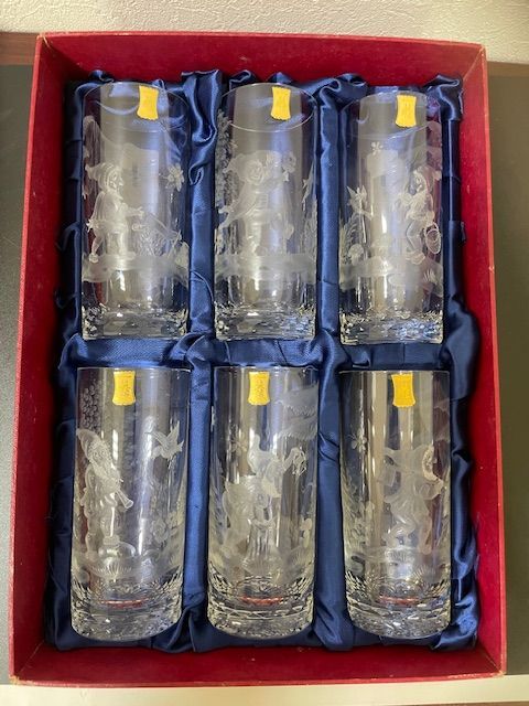 29356 マイセンクリスタル 白雪姫の妖精たち タンブラー ハイボールグラス14cm 6客セット ドイツ