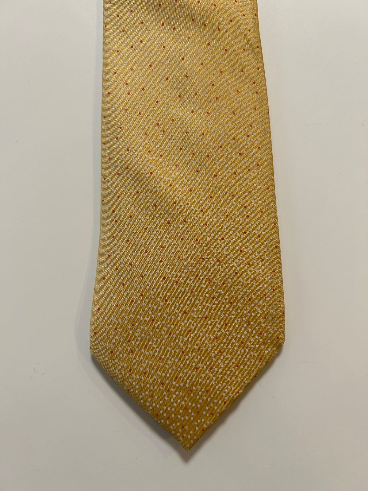 HERMES エルメス ネクタイ レギュラータイ イエロー黄色系 ベージュ