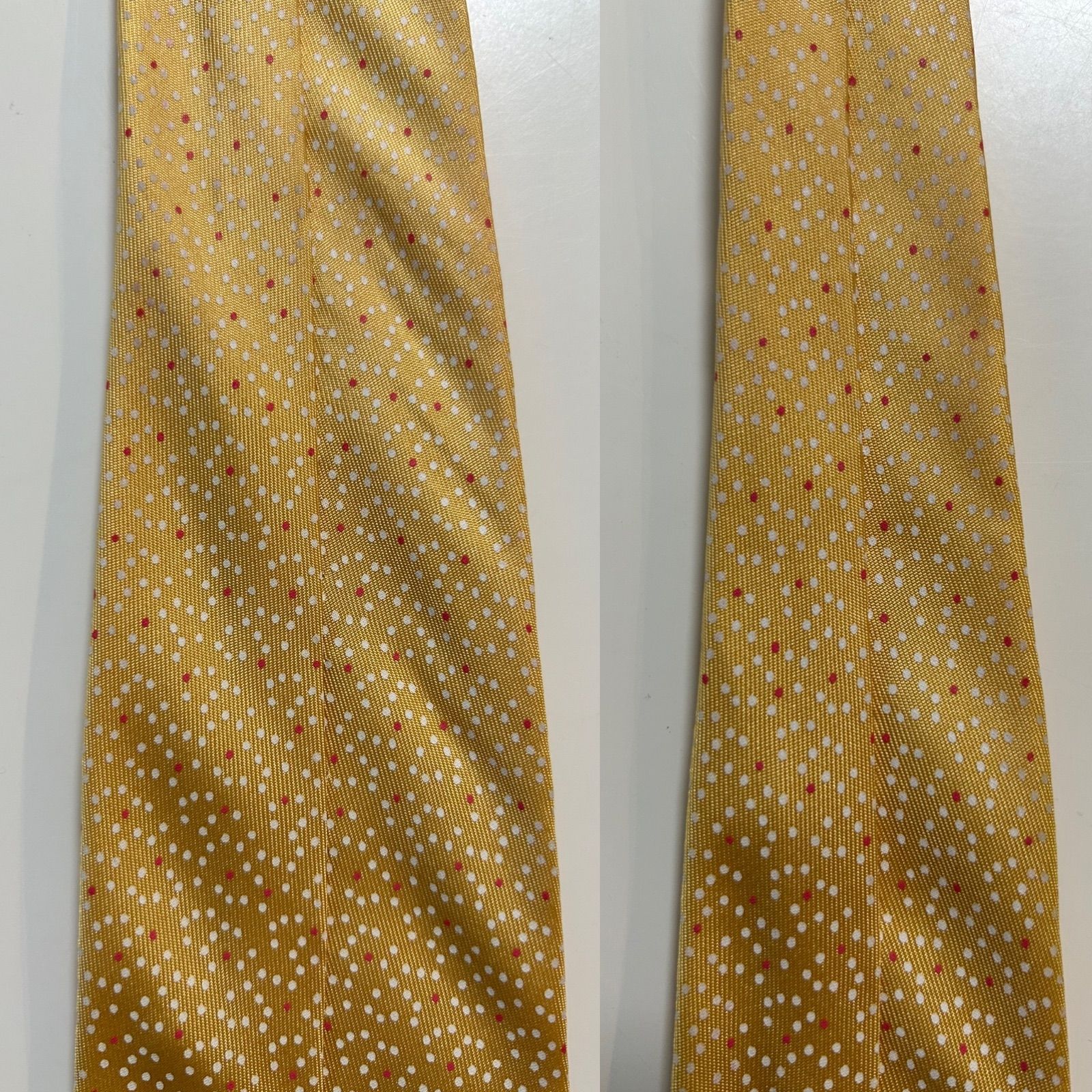 エルメス　ネクタイ　茶イエロー　無地　シルク 楽天市場】HERMES エルメス ネクタイ シルク100% イエロー系 【中古