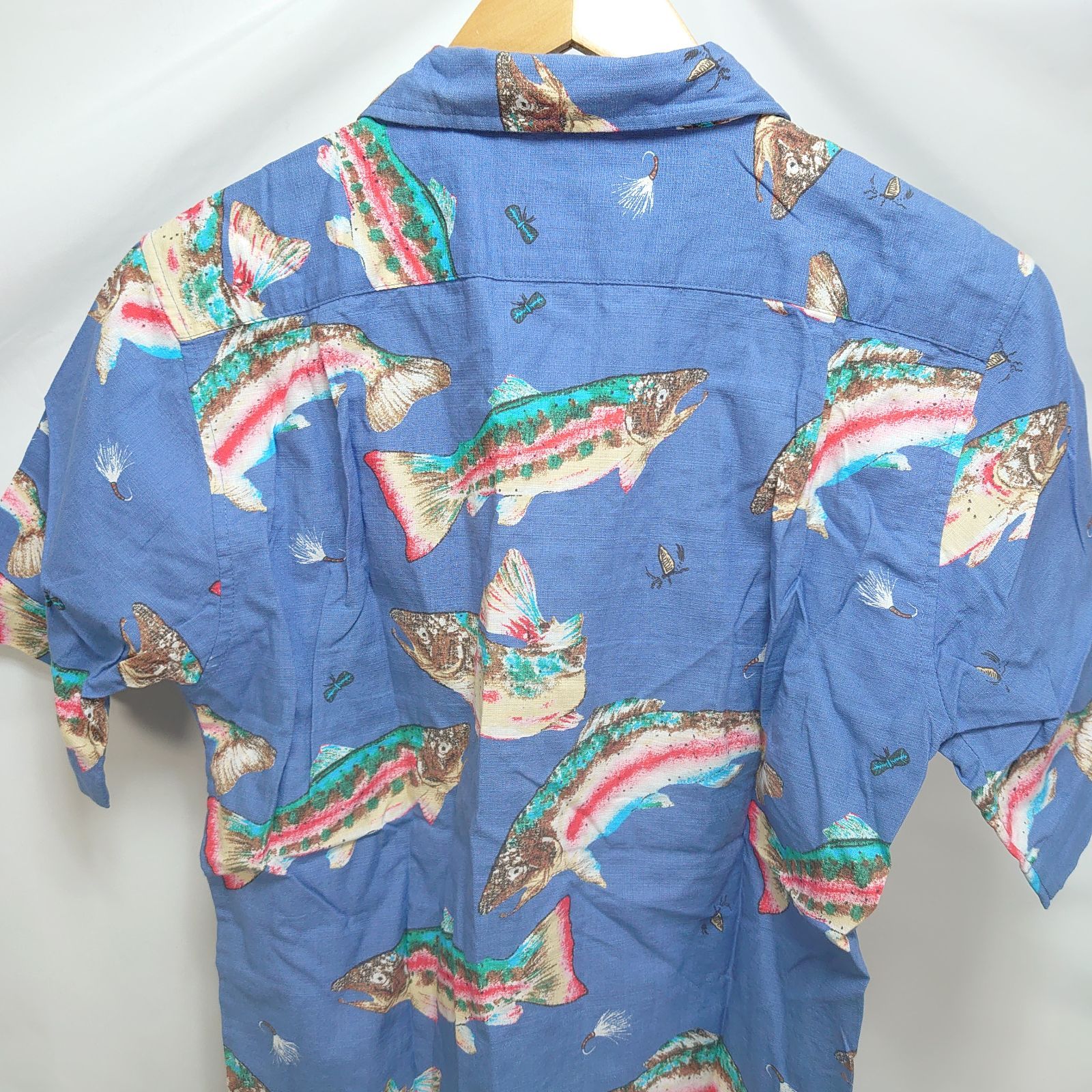 美品 Pataloha パタロハ アロハシャツ ニジマス柄 虹鱒 フィッシュ