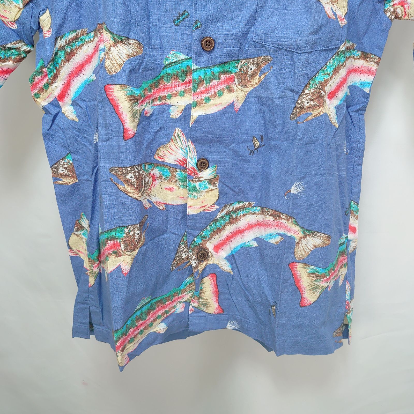 patagonia pataloha パタゴニア パタロハトラウト シャツ 美品 Pataloha パタロハ アロハシャツ ニジマス柄 虹鱒 フィッシュ