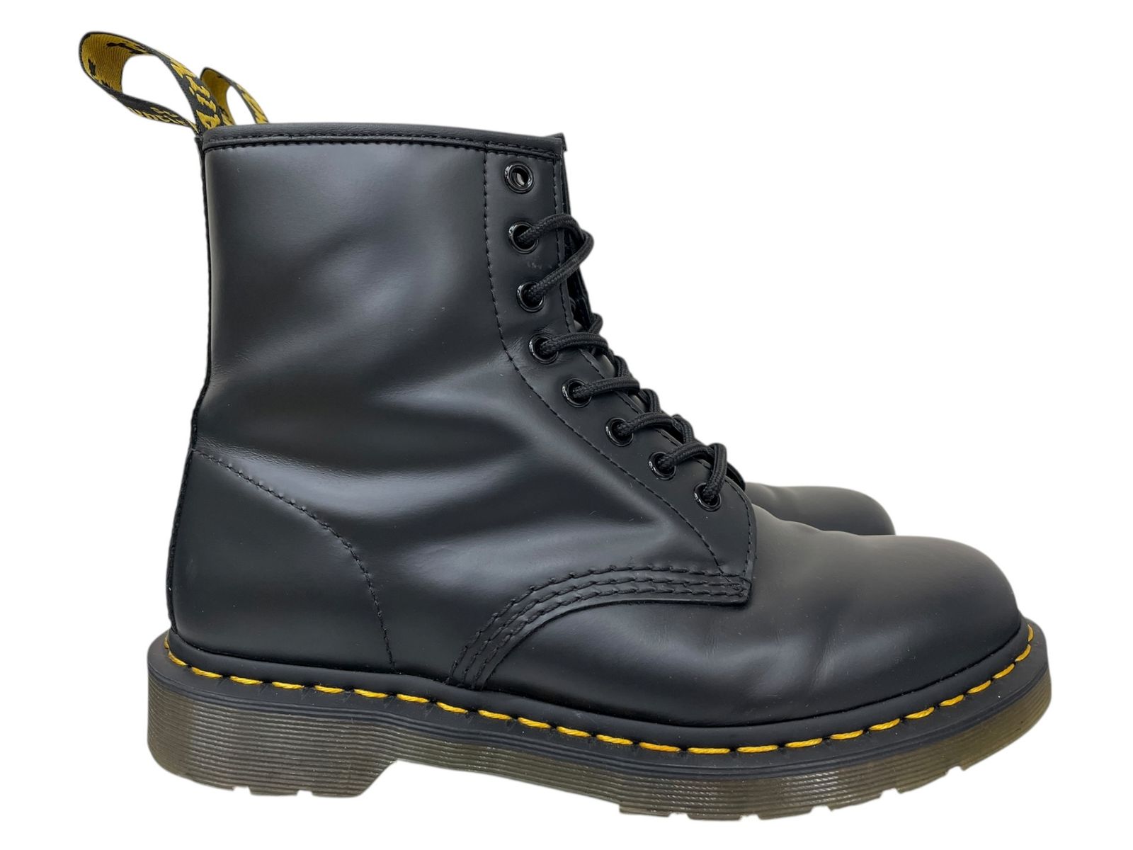 Dr.Martens ドクターマーチン 8ホールブーツ イエローステッチ レザー 1460 26cm US8 ブラック メンズ 049