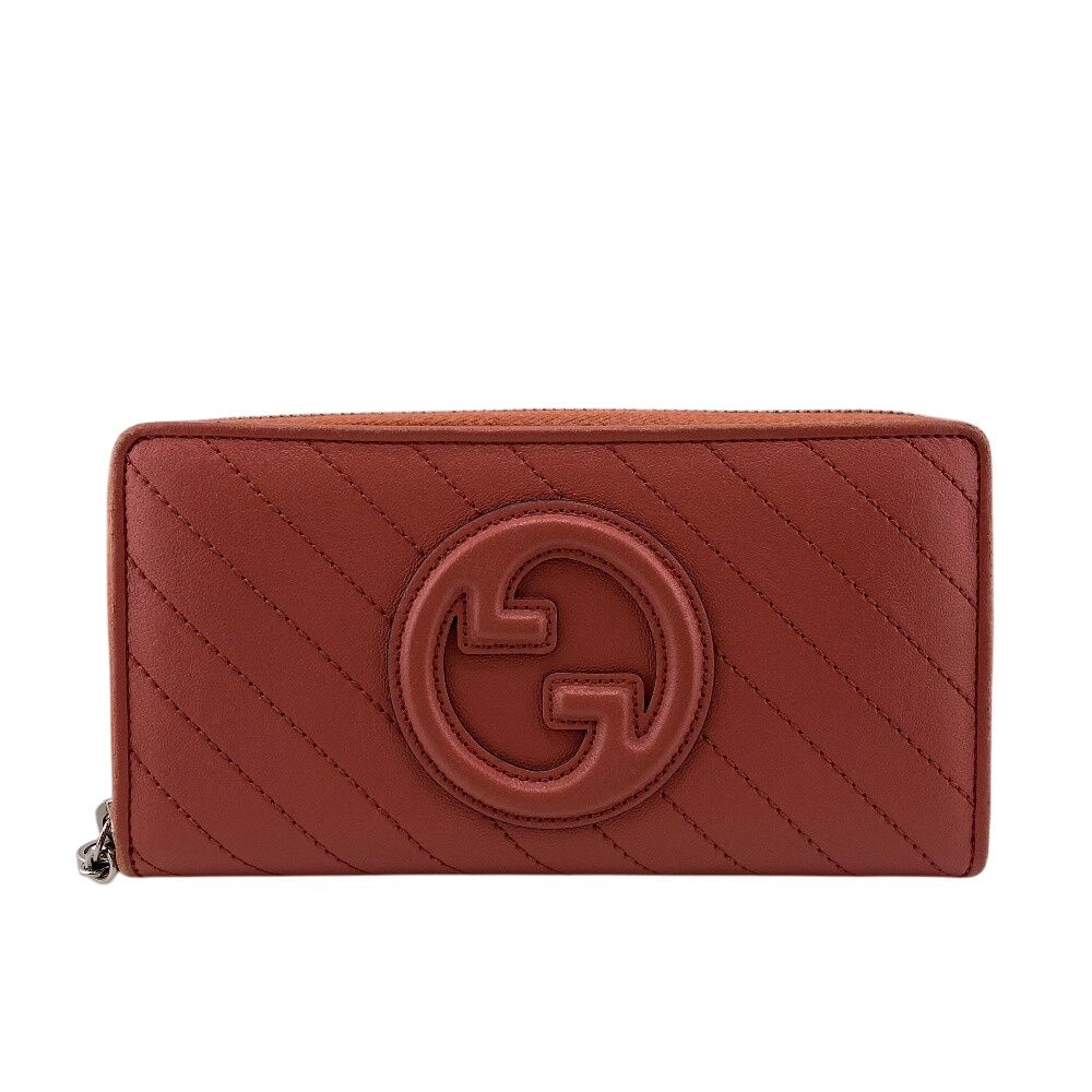 GUCCI グッチ 760312 ラウンドファスナー 長財布 ピンク レディース