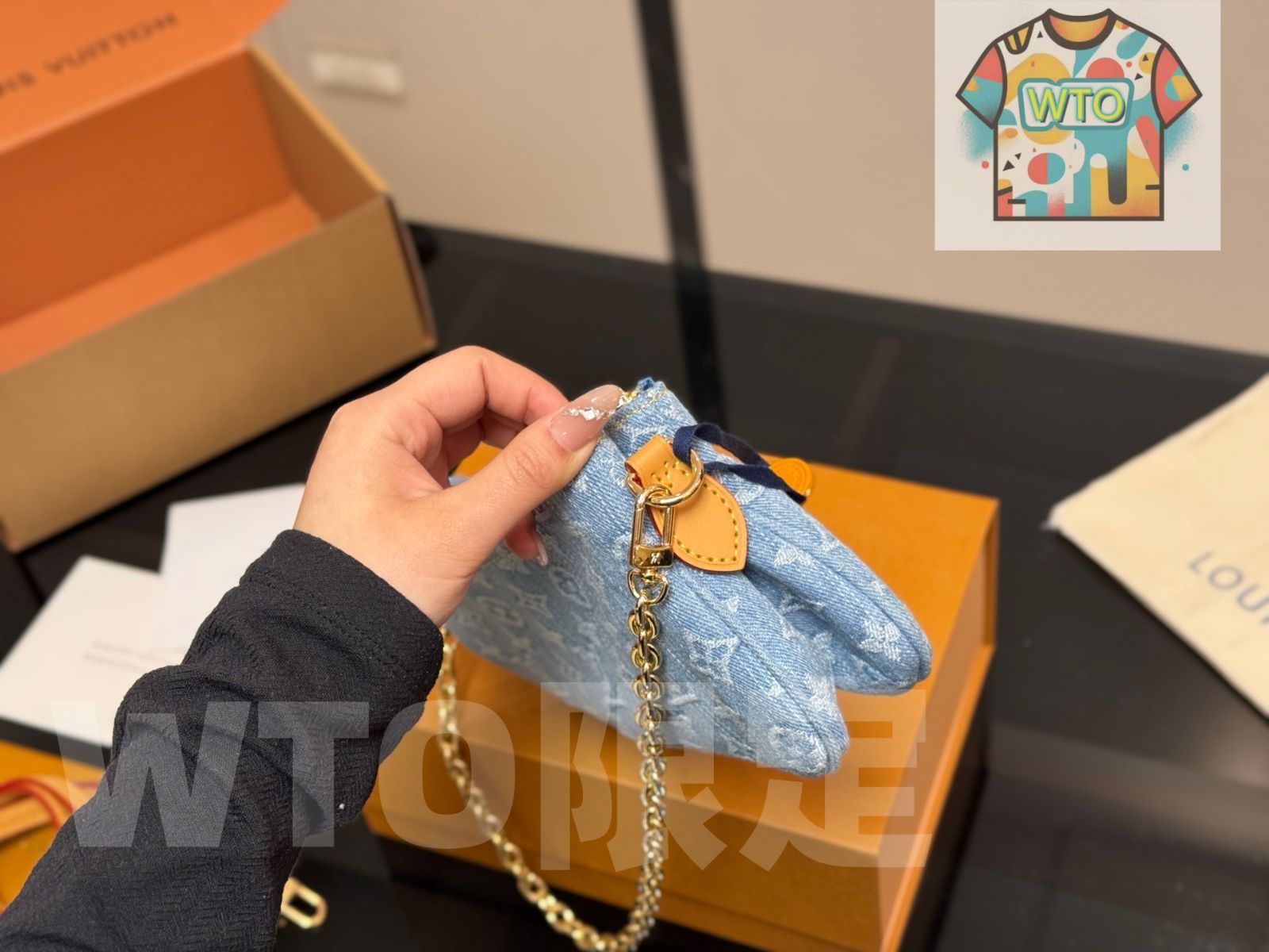  今日 Louis Vuitton Denim Mahjong Bag ルイ ヴィトン デニム マージャンバッグ ハンドバッグ バッグ