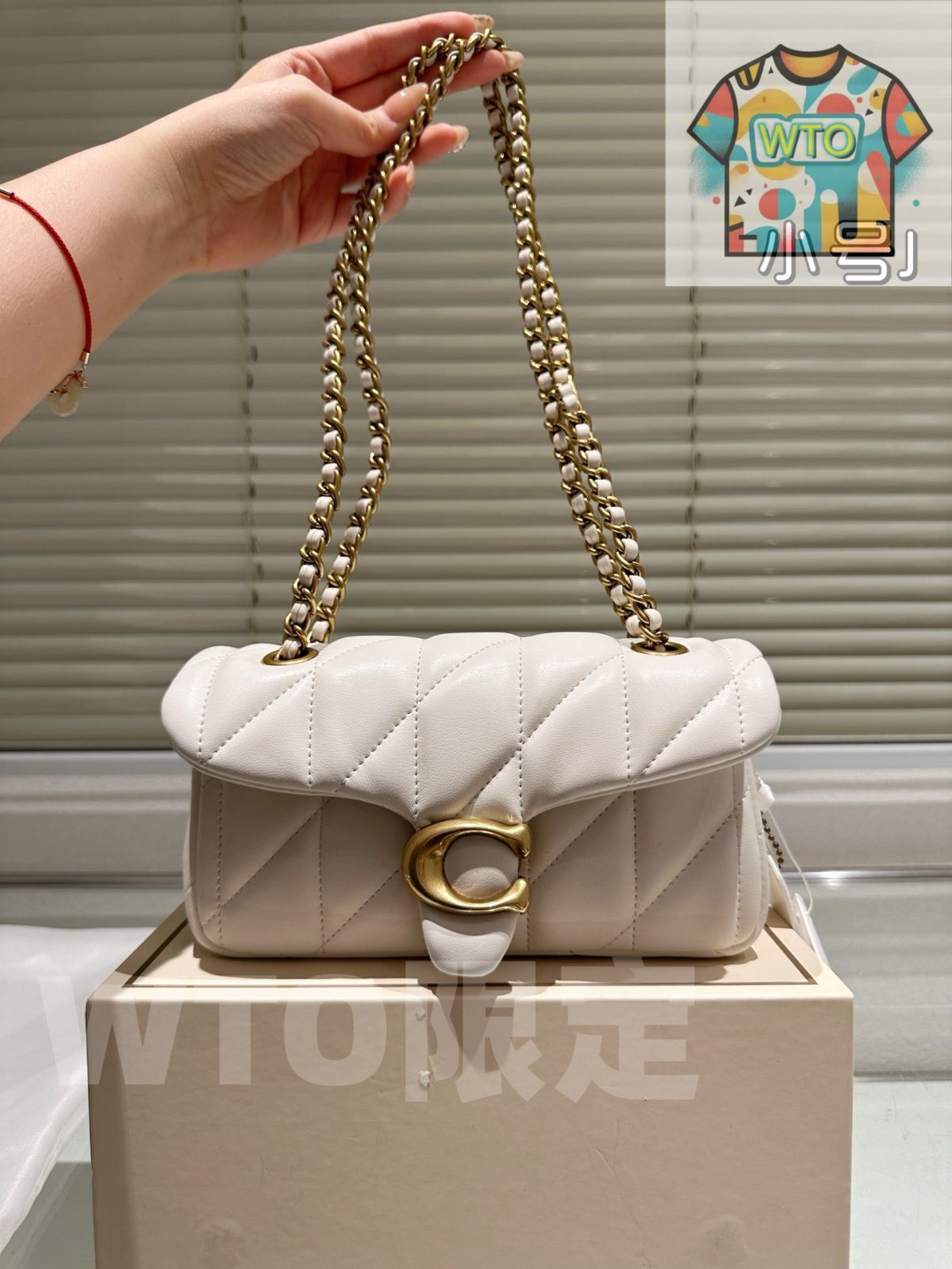 今日 Coach Quilted Tabby Chain Bag コーチ クィルテッド タビー チェーン バッグ 20cm サイズ