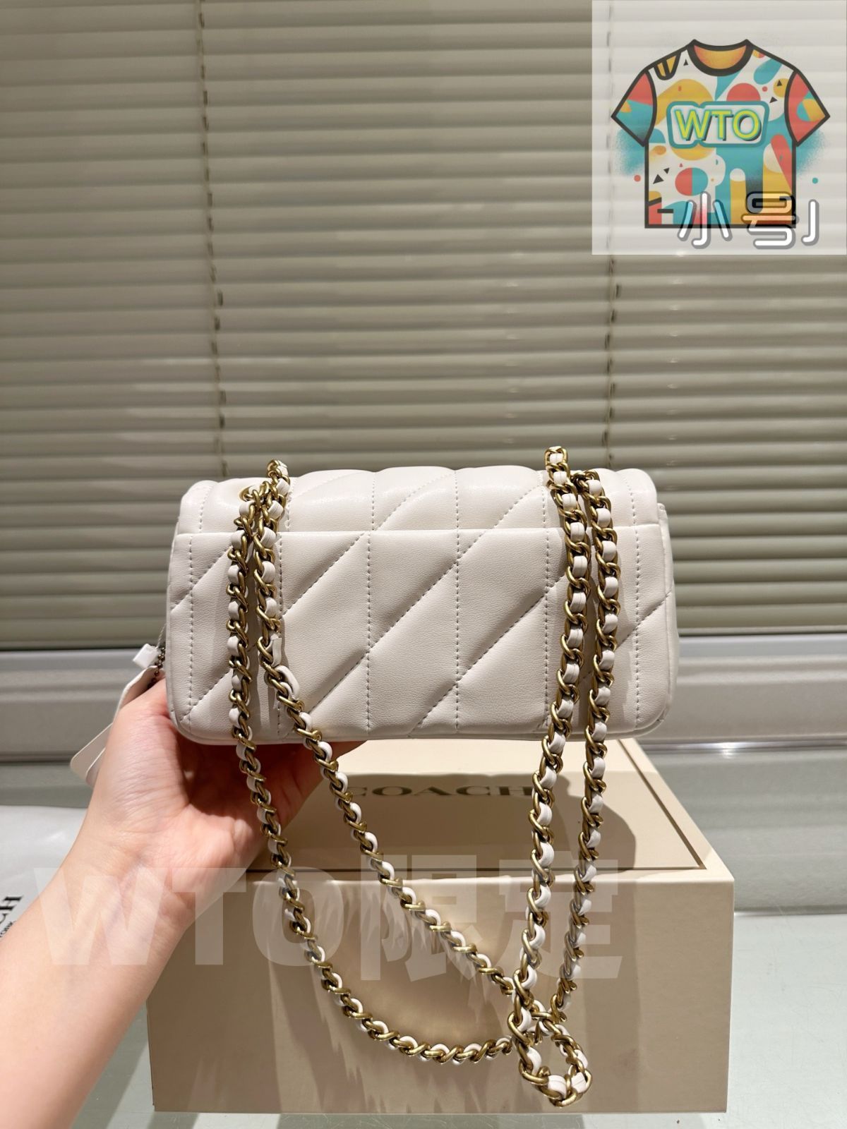 今日 Coach Quilted Tabby Chain Bag コーチ クィルテッド タビー チェーン バッグ 20cm サイズ