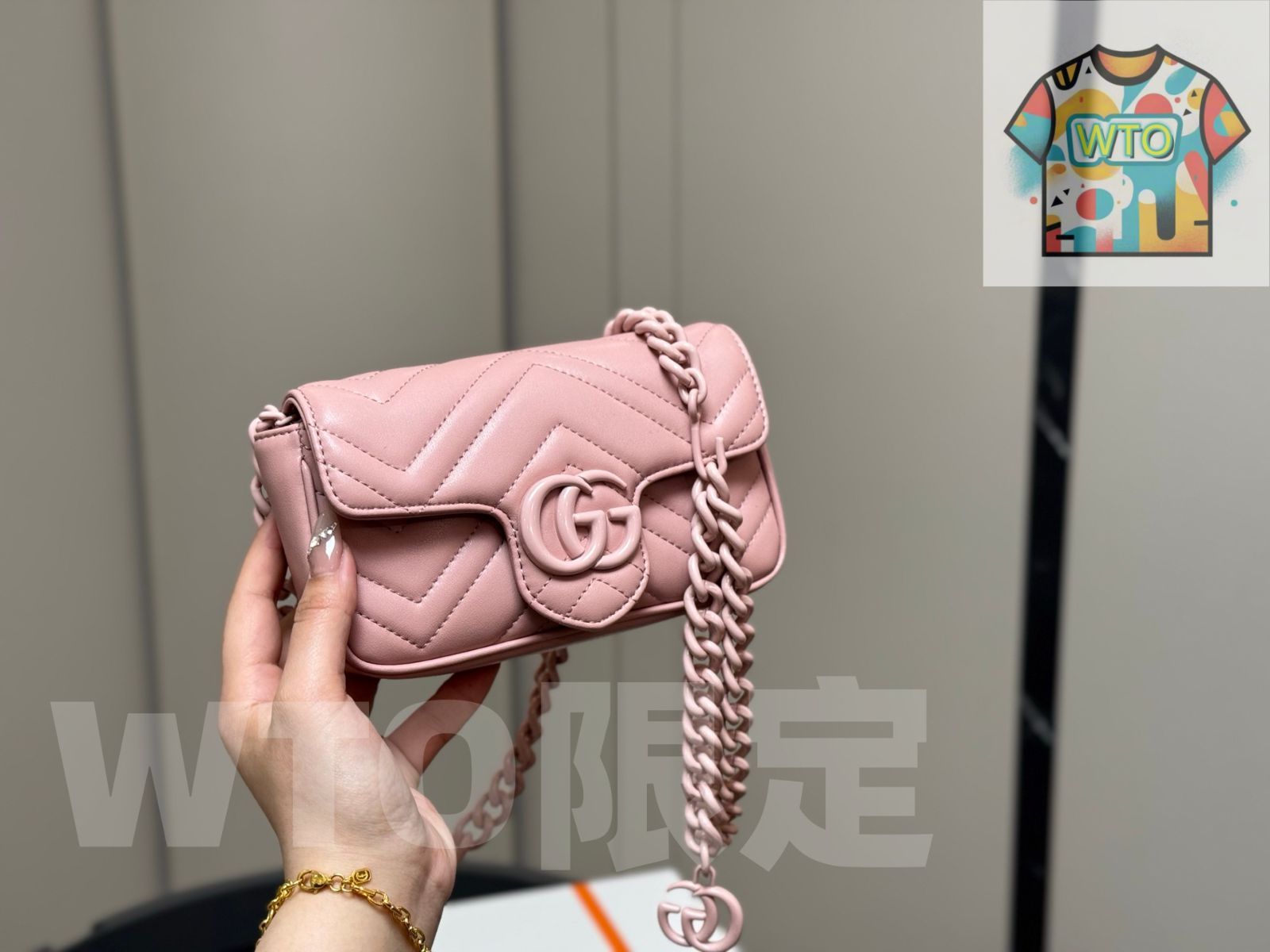 WTO通販 GG Marmont 16cm グッチ マーモント 16cm 羊皮マカロンシリーズ -WTO輸入-MBE56