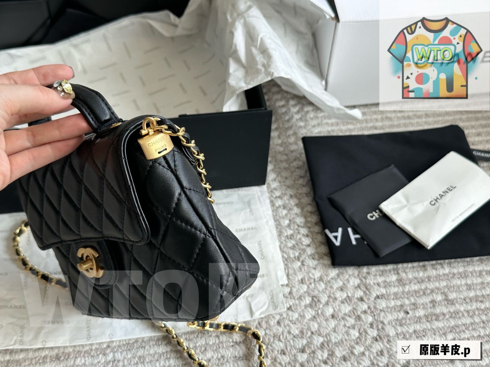 WTO通販 Chanel WOC ハンドバッグ 羊皮製 -WTO輸入-BMI42
