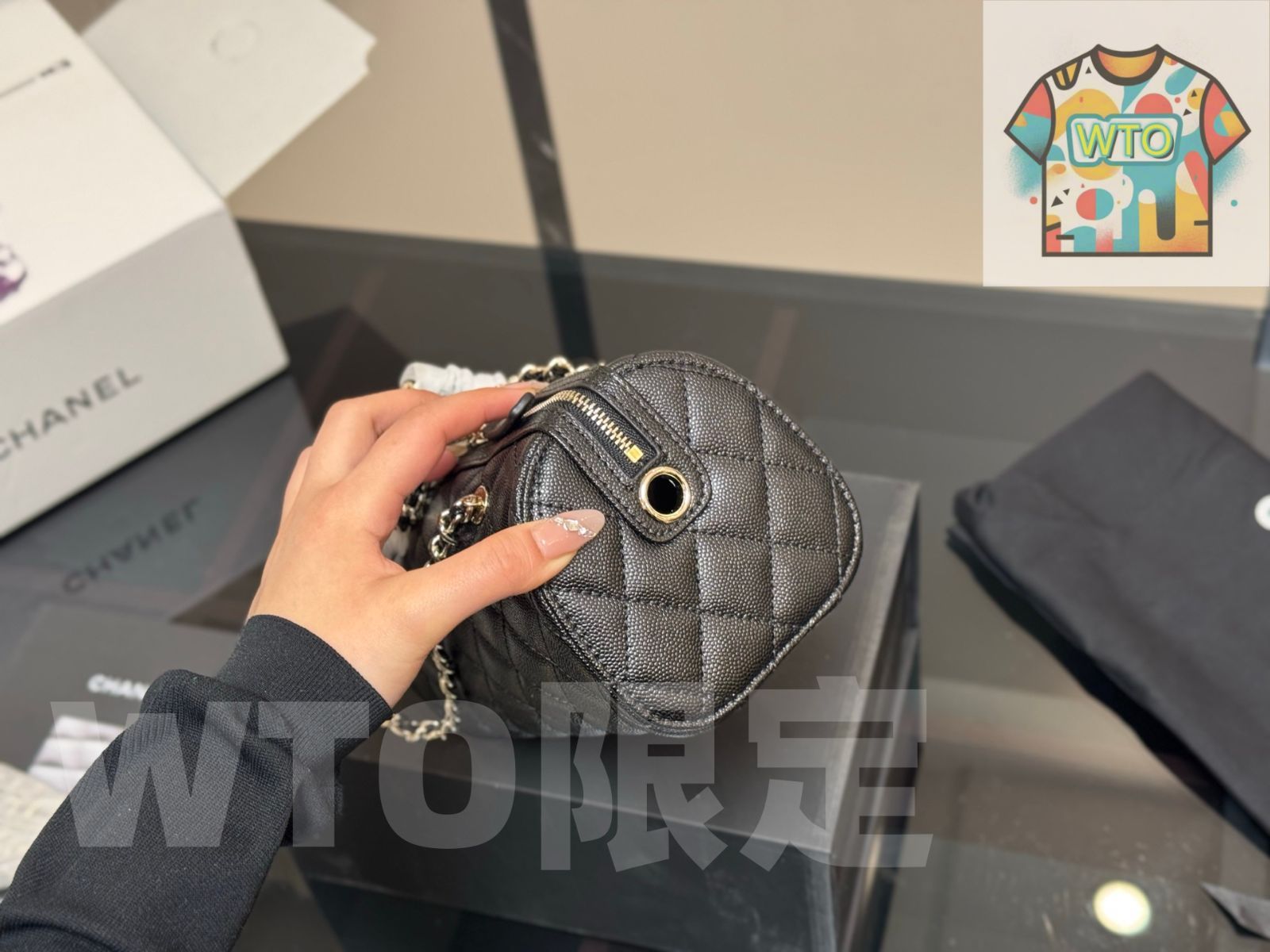  WTO通販 Chanel 25 P Bowling Bag ボーリングバッグ ヴィンテージ ハイクオリティー -WTO輸入-ZRB 07 ショルダーバッグ ショルダーバッグ