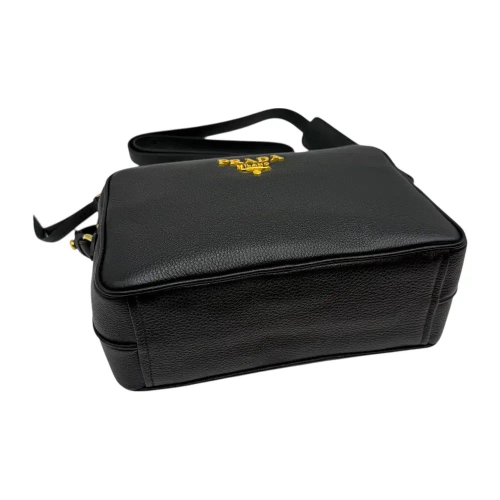  PRADA プラダ VITELO PHENIX ダブルジップアップ クロスバック ブラック 1 BH 079 メッセンジャーバッグ ショルダーバッグ