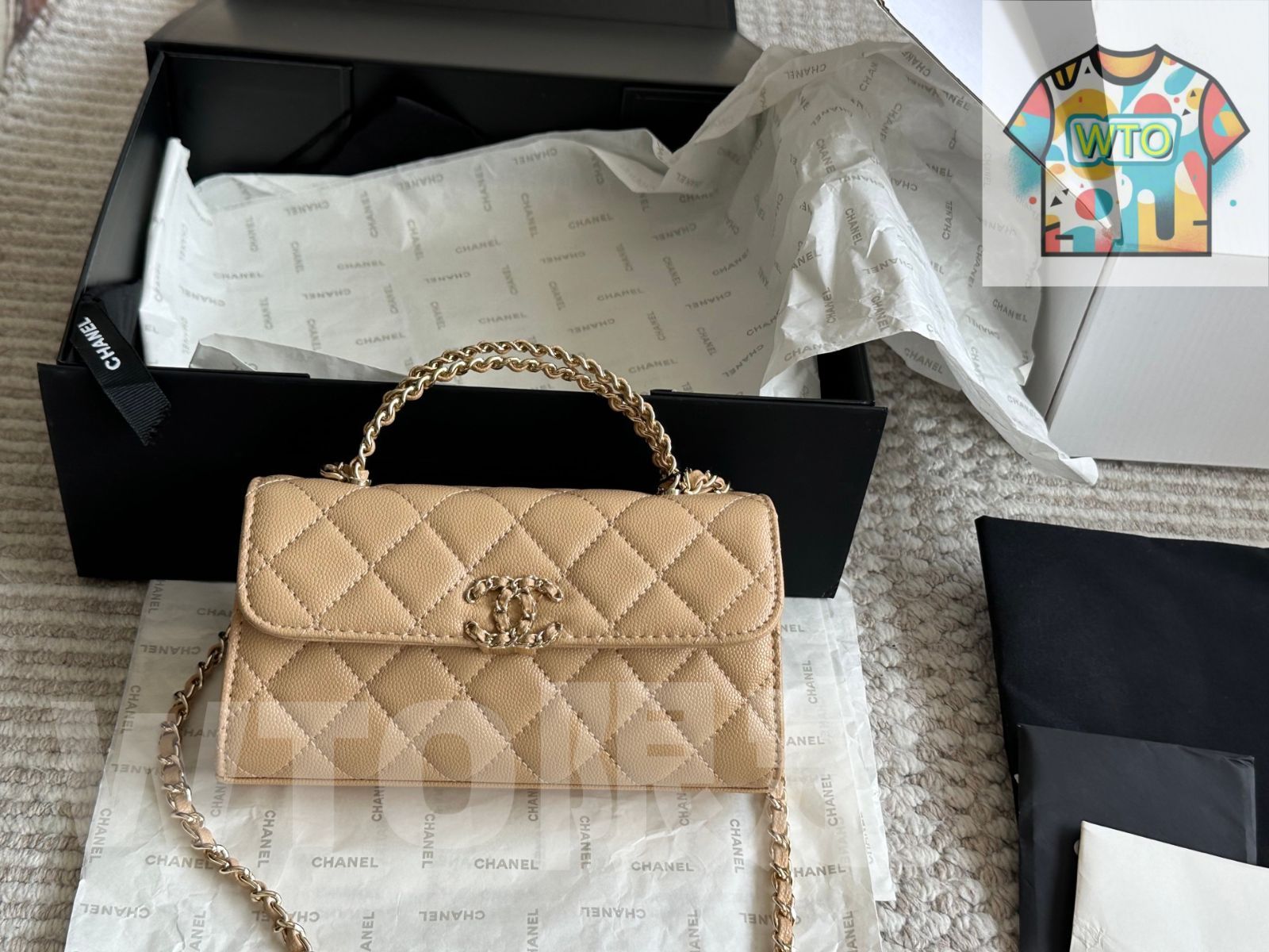 WTO通販 Chanel 23Kelly フォンバッグ クヴェットブラウン製 -WTO輸入-XXO72