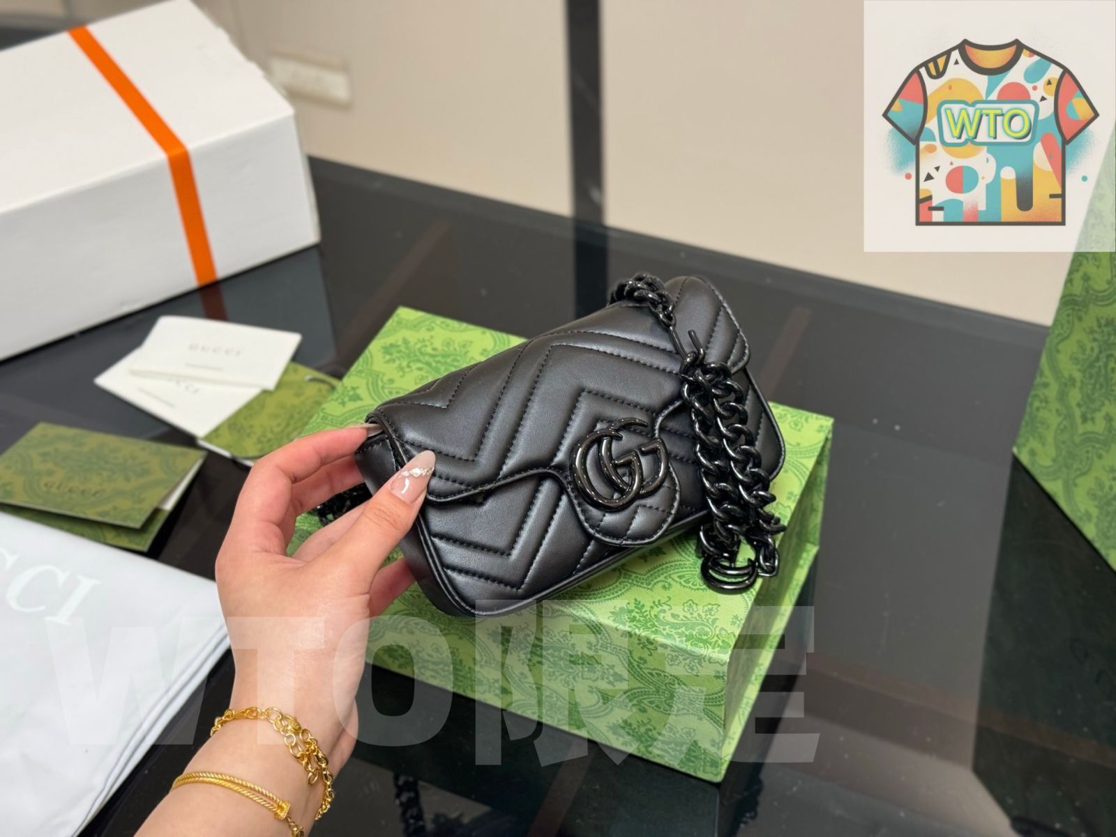 WTO通販 GG Marmont 16cm グッチ マーモント 16cm 羊皮マカロンシリーズ -WTO輸入-EUE27