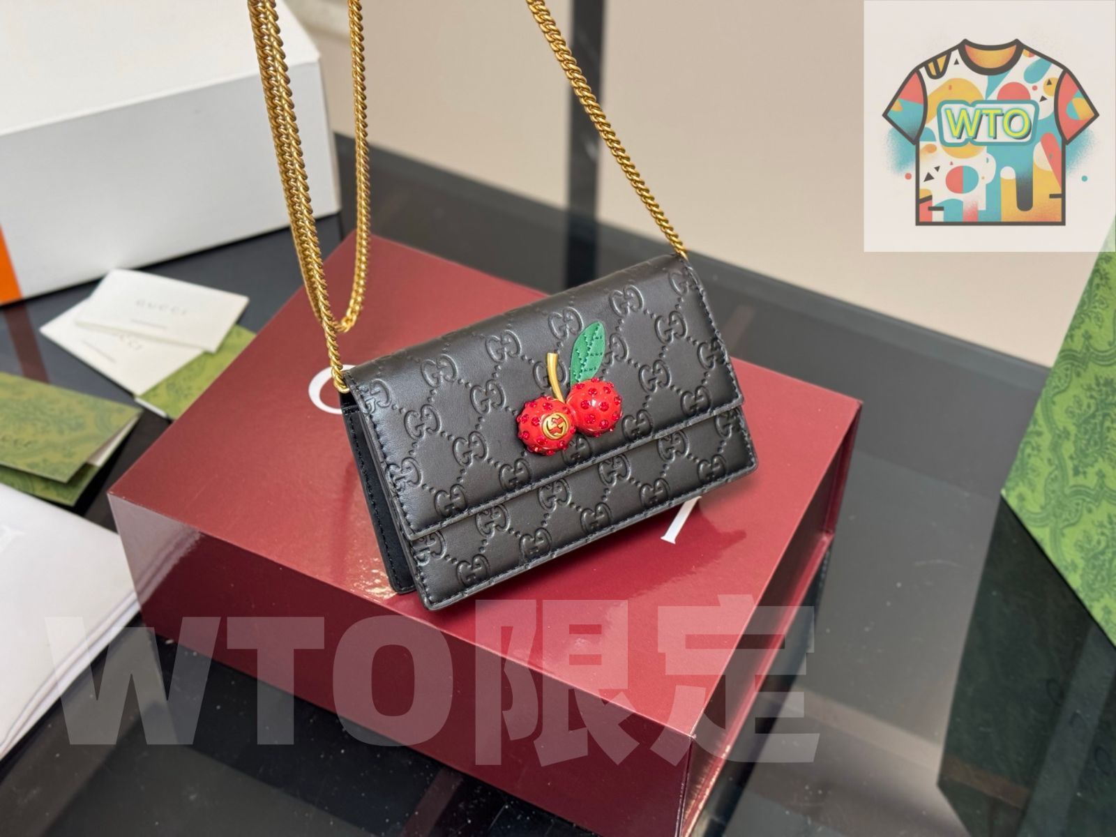 WTO通販 GG Cherry Chain Bag グッチ チェリーチェーンバッグ-WTO輸入-AXE26
