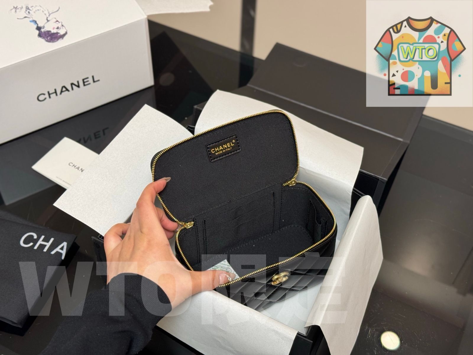 人気商品！ WTO通販 Chanel Handle Makeup Box ハンドルメイクボックス-WTO輸入-HPK02