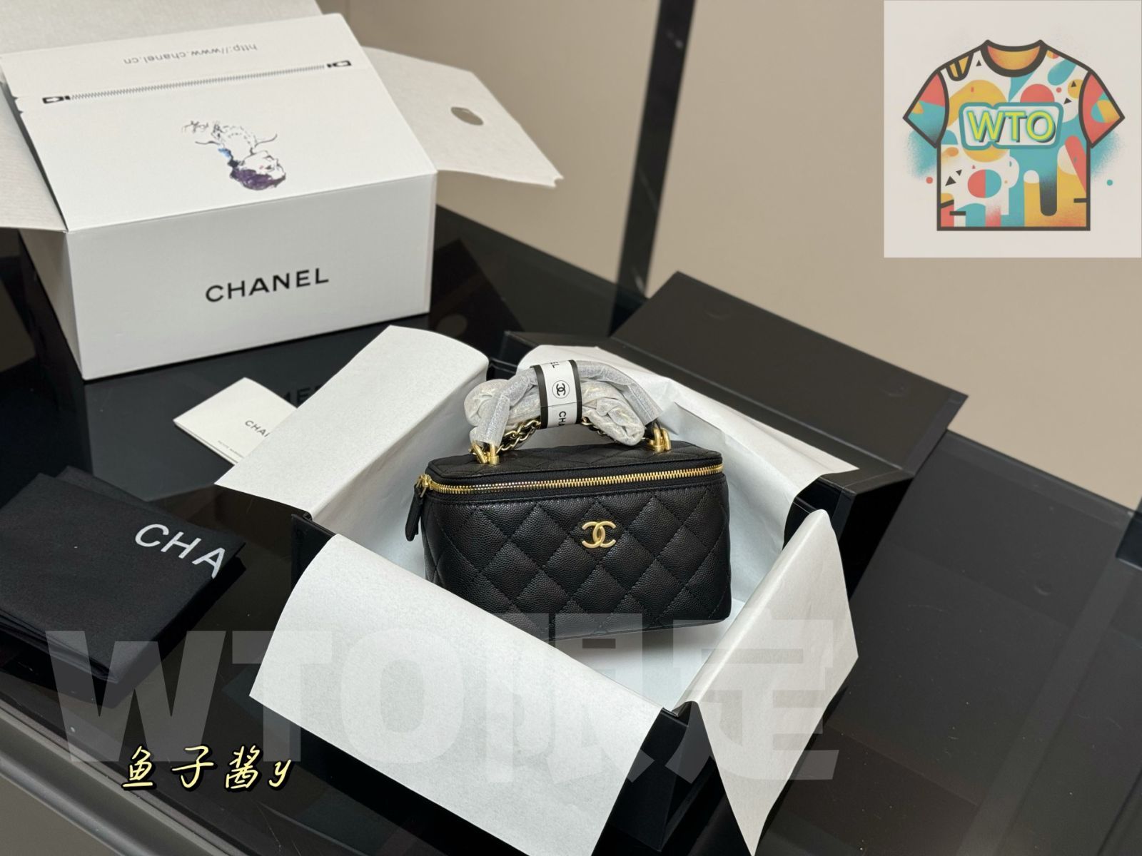 WTO通販 Chanel Handle Makeup Case ハンドルメイクアップケース-WTO輸入-AXN95