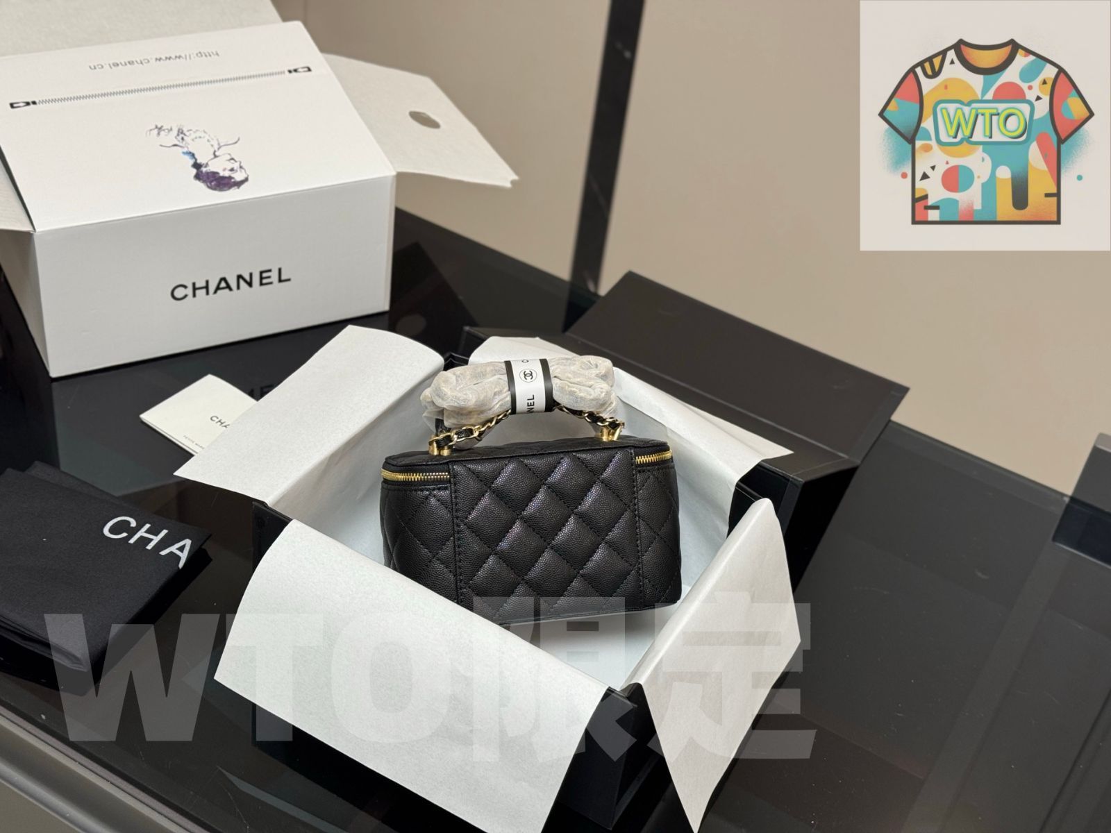 WTO通販 Chanel Handle Makeup Case ハンドルメイクアップケース-WTO輸入-AXN95 GINKGOPHARMACY_COM