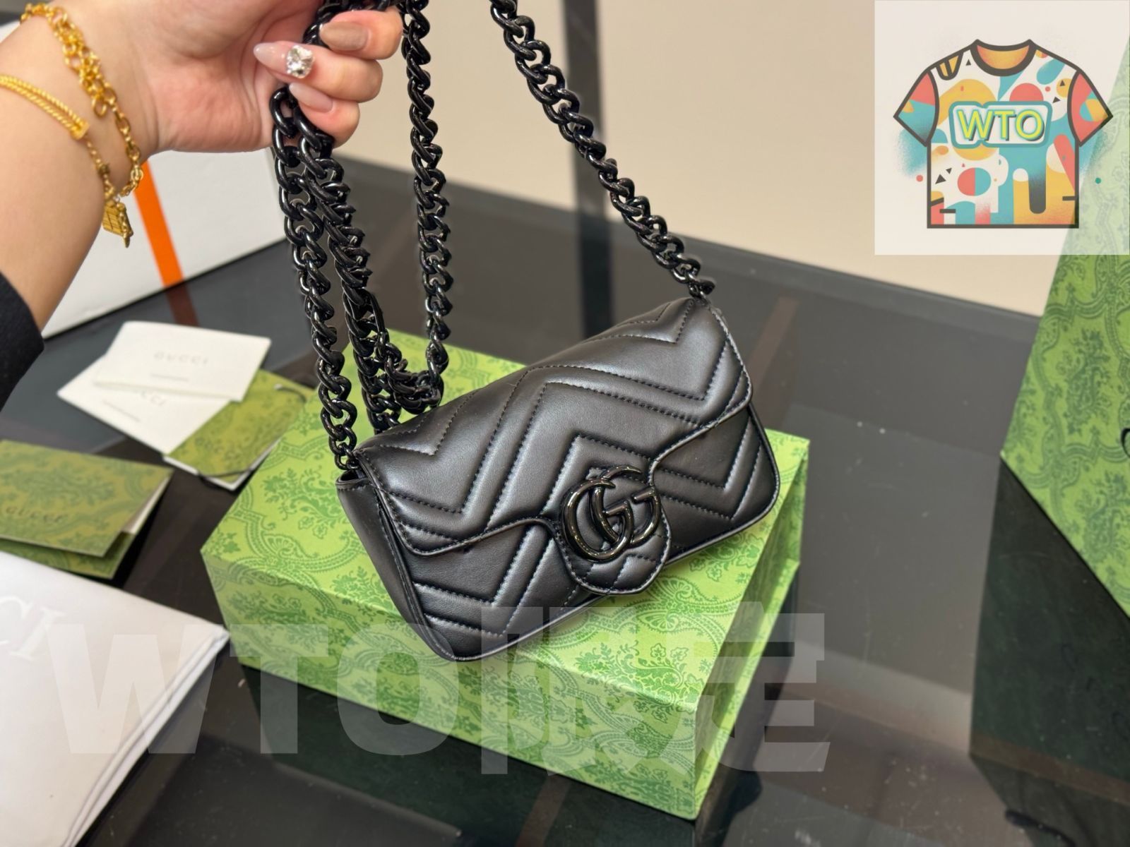 WTO通販 GG Marmont 16cm グッチ マーモント 16cm 羊皮マカロンシリーズ -WTO輸入-EUE27