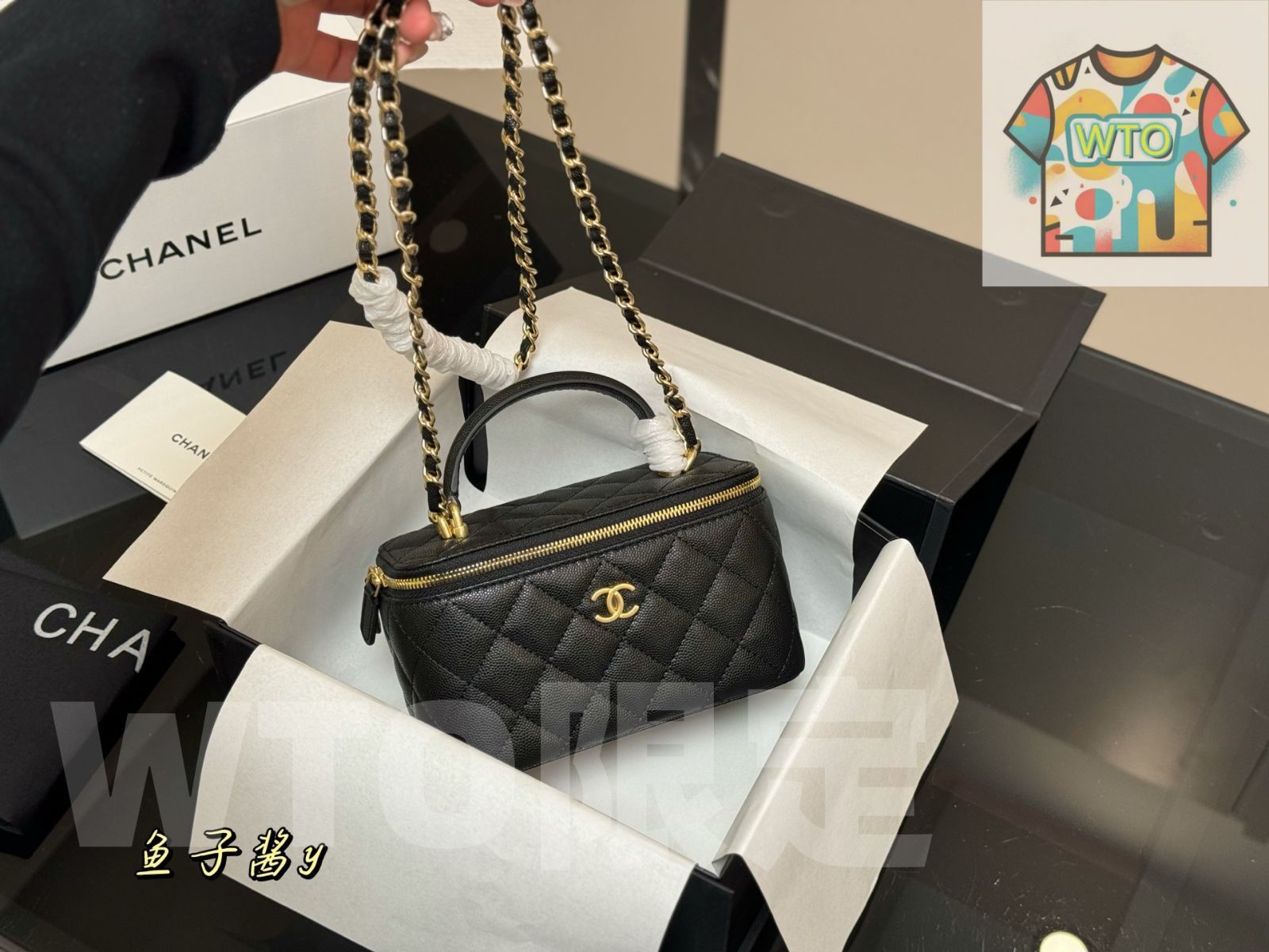 WTO通販 Chanel Handle Makeup Case ハンドルメイクアップケース-WTO輸入-AXN95