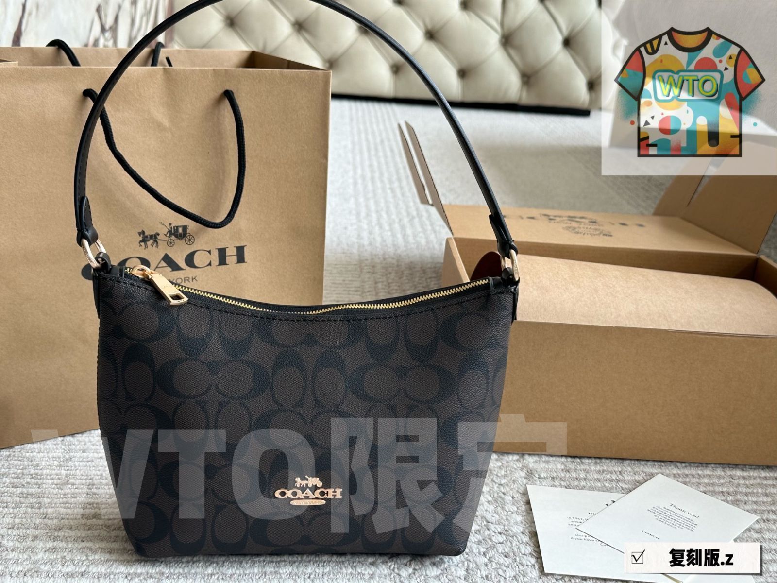  WTO通販 Coach Zip Top アンダーアームバッグ-WTO輸入-VWY 58 ショルダーバッグ ショルダーバッグ