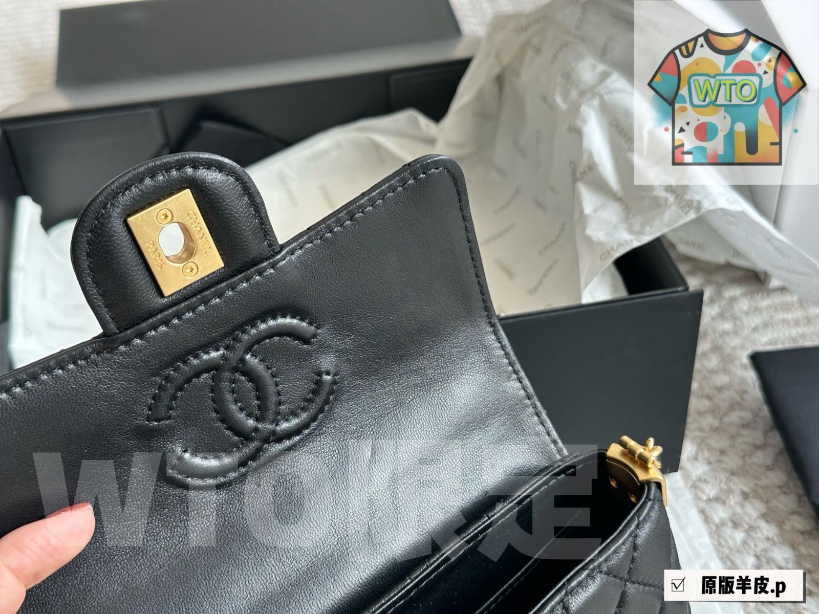  WTO通販 Chanel WOC ハンドバッグ 羊皮製 -WTO輸入-BMI 42 ハンドバッグ バッグ