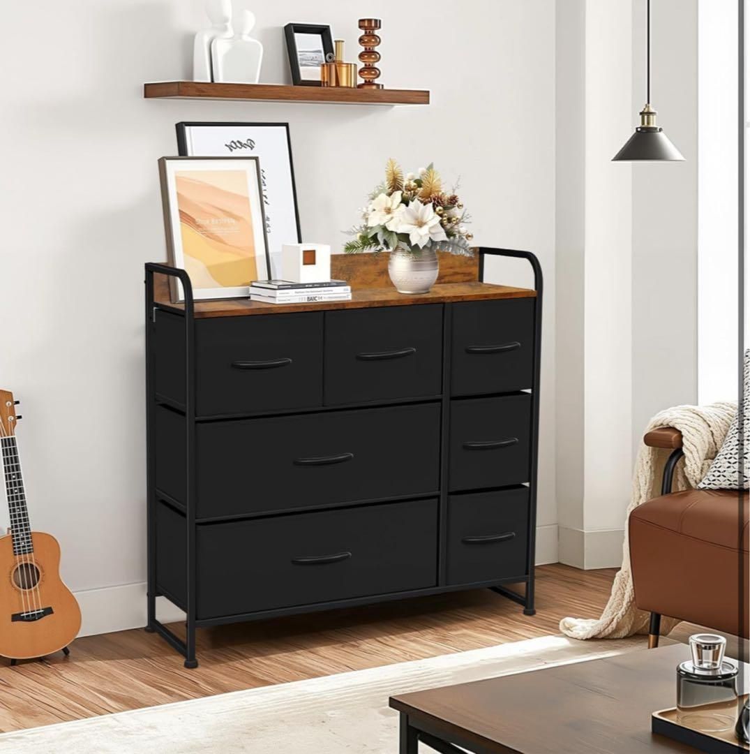 即日 1643 m チェスト タンス 収納チェスト リビング 収納 洋服収納 大容量 衣類収納 引き出し付き おしゃれ 木製天板 組立簡単 AG-CTG 02 4段10杯 ブラック