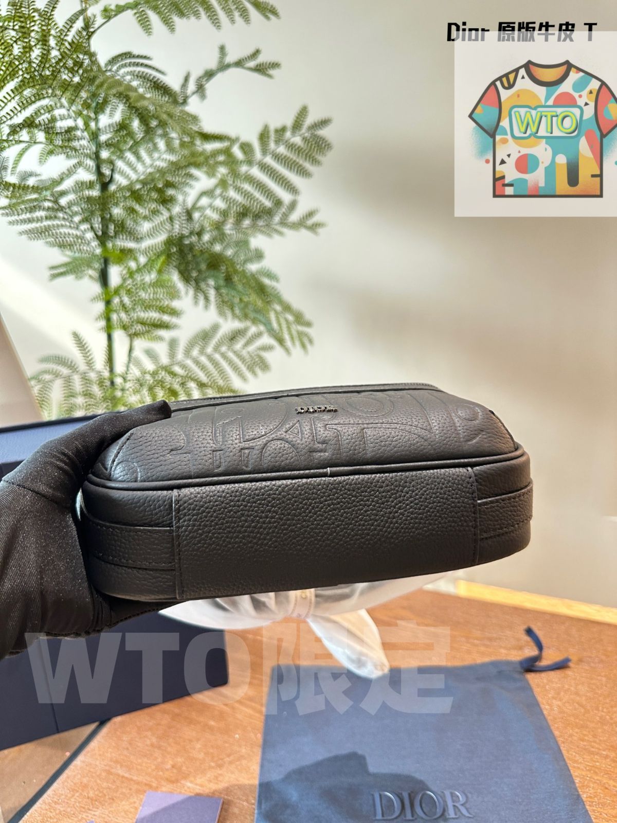  WTO通販 Dior Gravity Embossed Leather Bag ディオール グラビティ エンボス レザーバッグ 22 cm -WTO輸入-XCO 68 ショルダーバッグ ショルダーバッグ