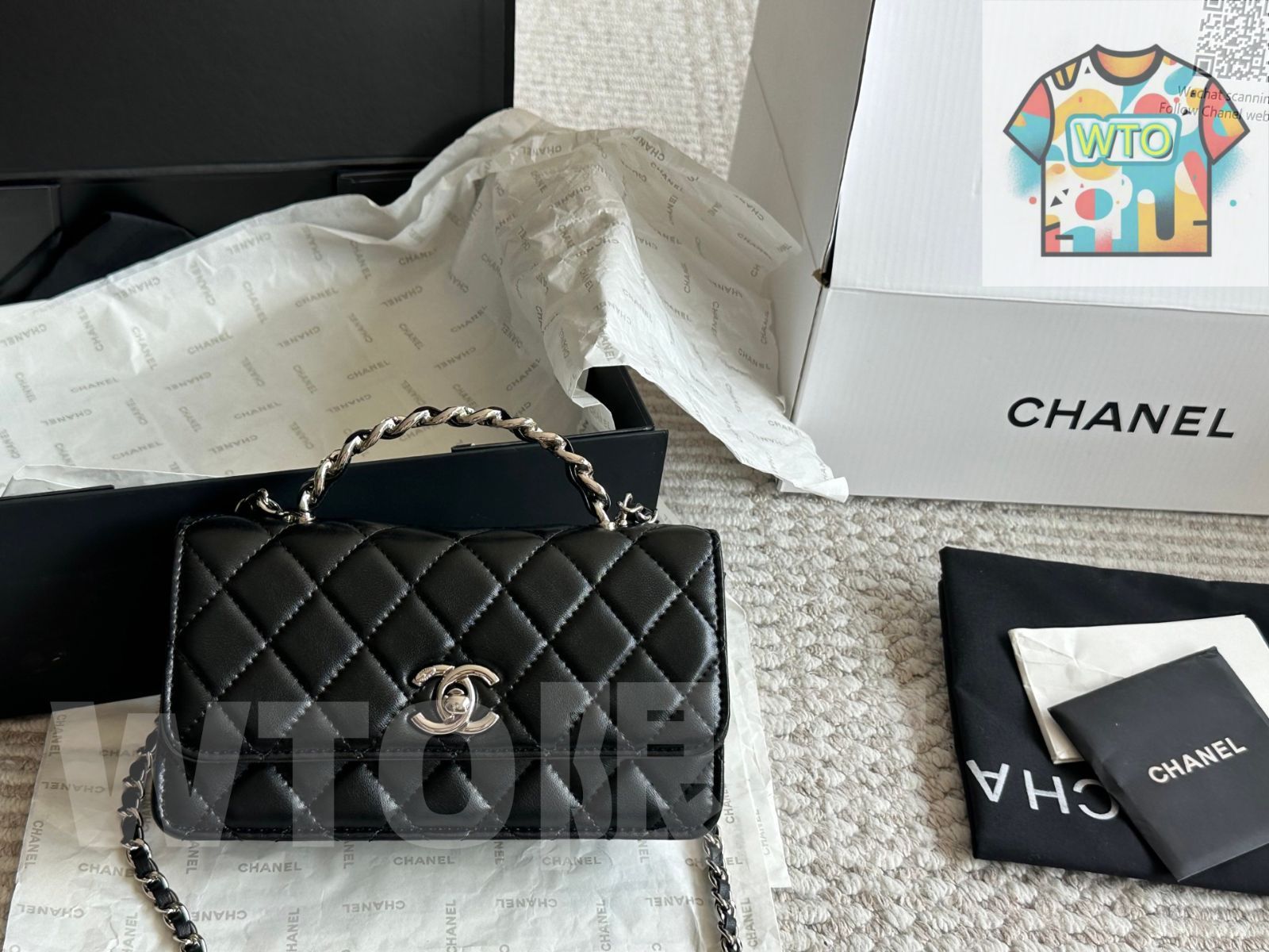 WTO通販 Chanel 23K Accordion Bag シャネル 23K アコーディオンバッグ 19×10cm -WTO輸入-HSJ86