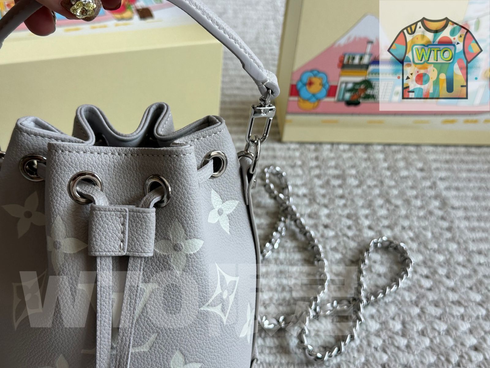 今日 Upgraded Version Lv New Nano Purple Bucket Bag アップグレードバージョン ルイ ヴィトン ニュー ナノ パープル バケツバッグ