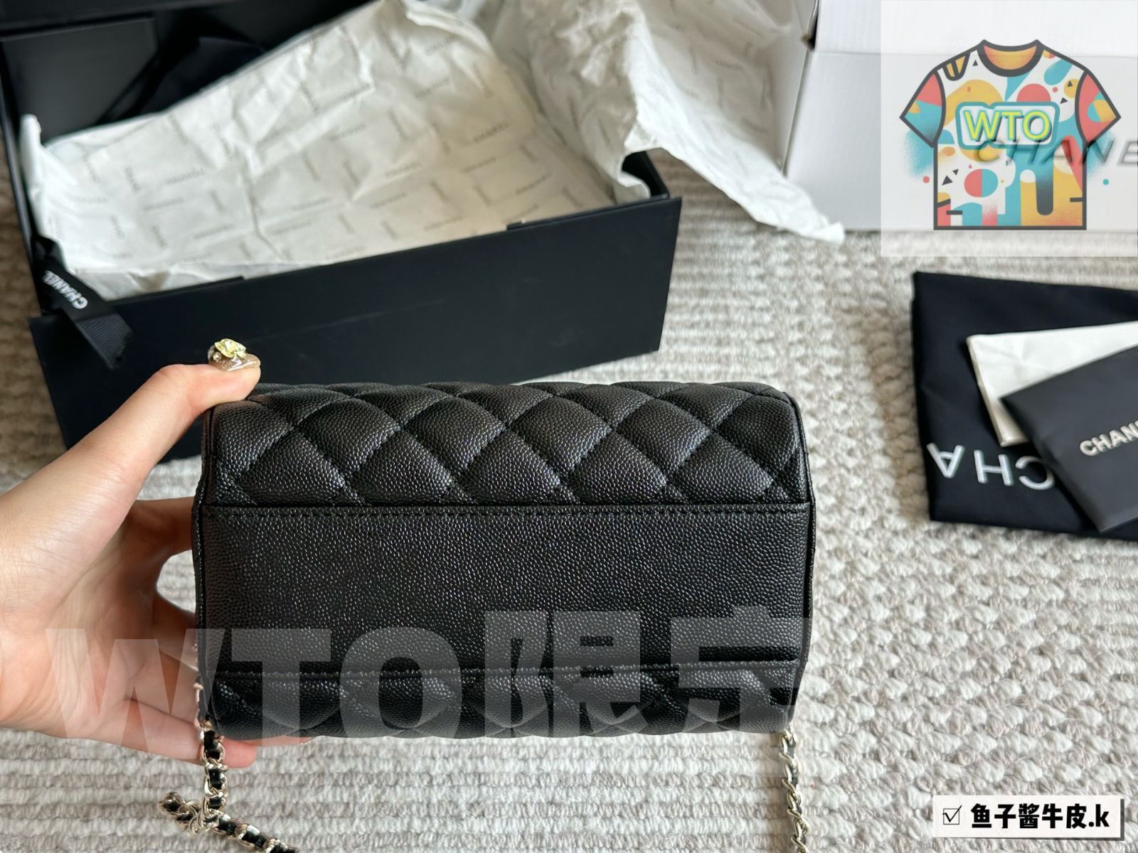 正直うれしいお手頃価格。 WTO通販 Chanel 25P Bowling Bag シャネル 25P ボウリングバッグ ブラック × ホワイトエッジ -WTO輸入-DGJ00