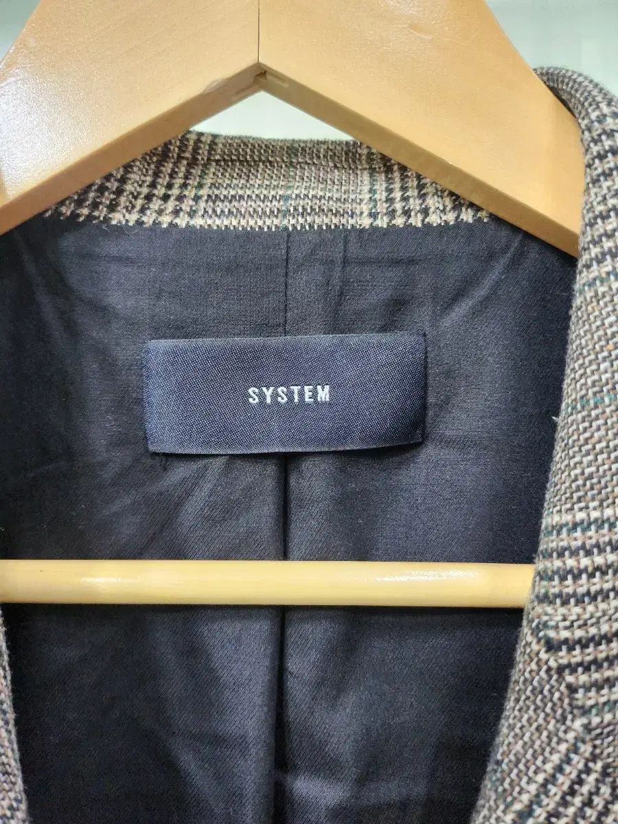 SYSTEM オーバーサイズ チェック柄 ジャケット