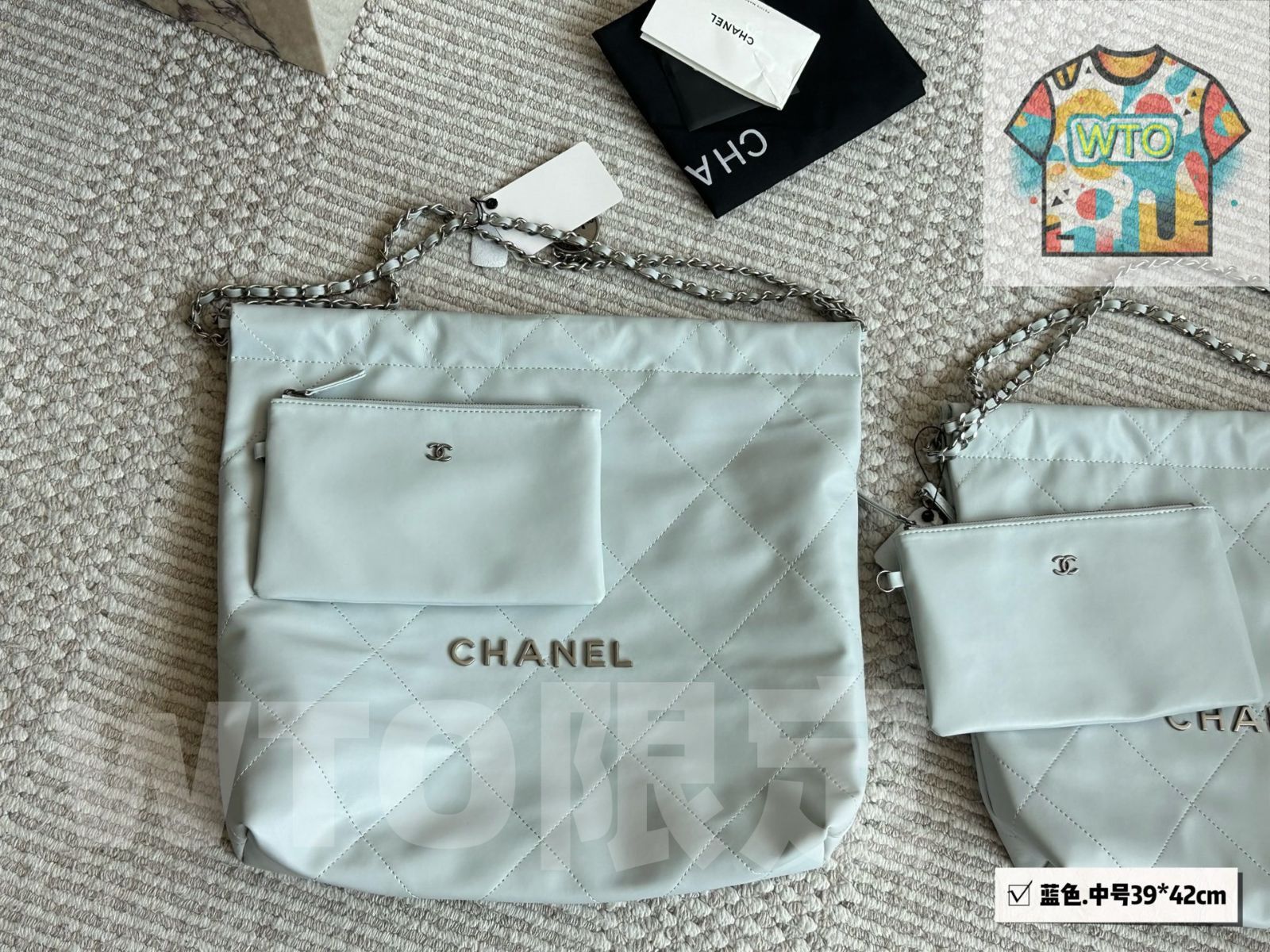 WTO通販 CHANEL Leather Trash Bag シャネル レザー トラッシュ バッグ-WTO輸入-NYA19