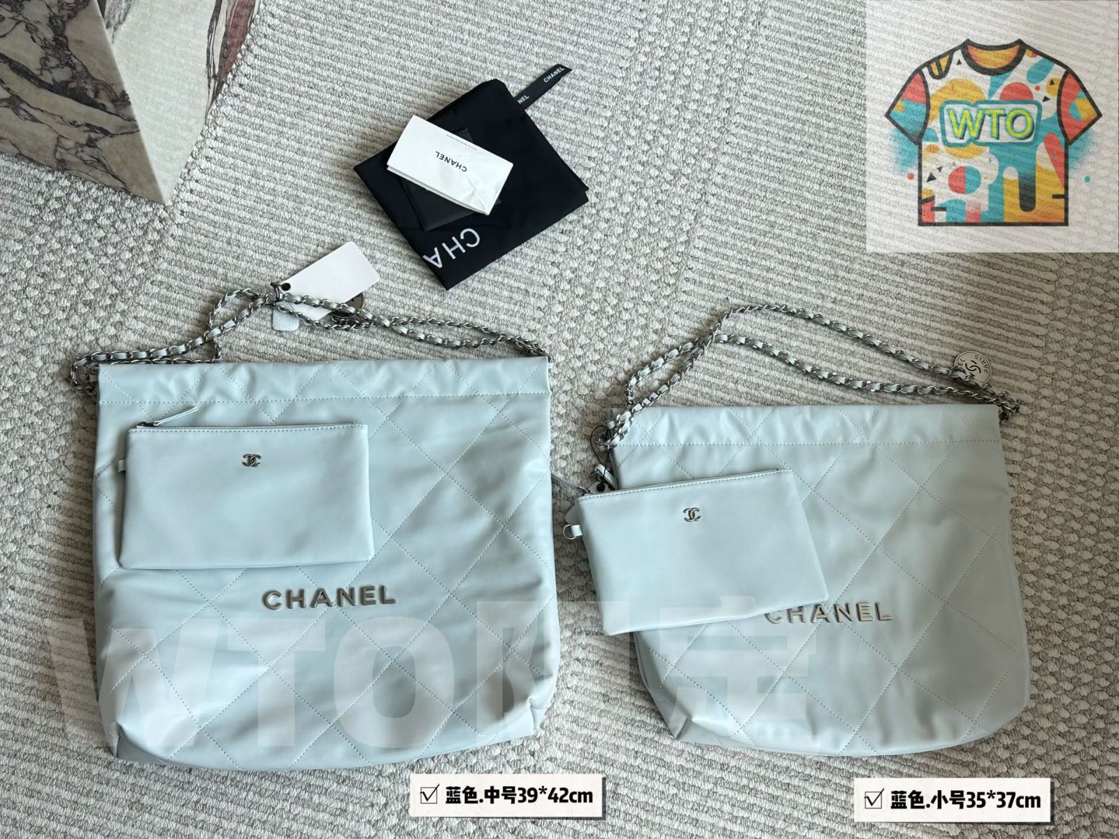 WTO通販 CHANEL Leather Trash Bag シャネル レザー トラッシュ バッグ-WTO輸入-NYA19