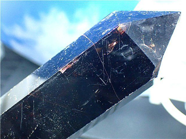 AAA級【魔除け】◇天然モリオン(黒水晶）クラスター柱子B88C2/38C08C