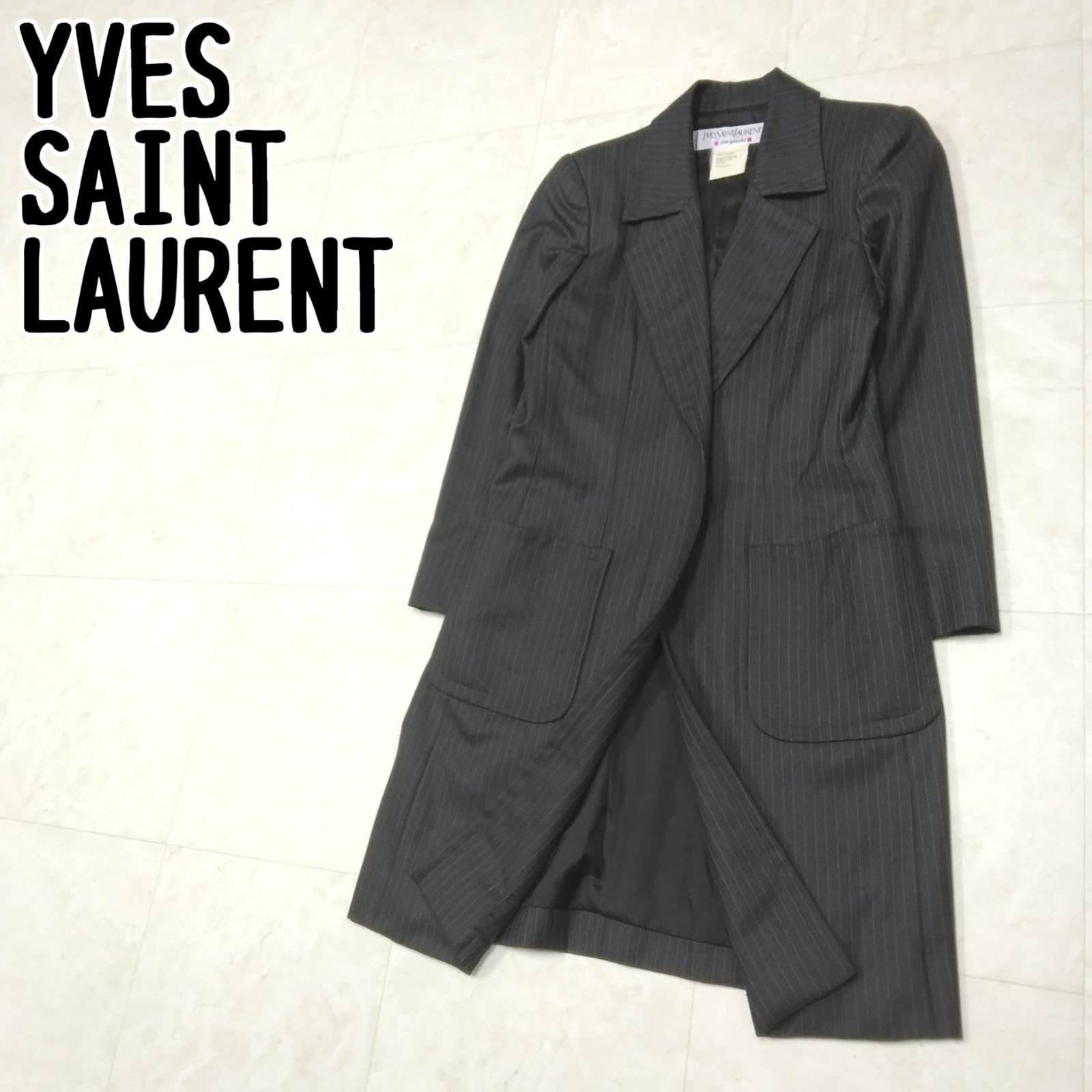 YVES SAINT LAURENT イヴサンローラン ロングジャケット レディース