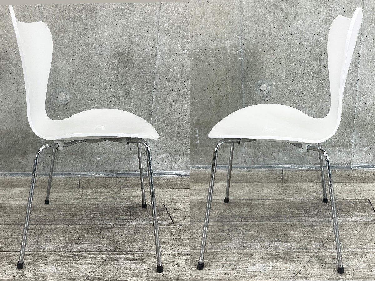 フリッツハンセン　セブンチェア　ホワイト　ヤコブセン セブンチェア ホワイト カラードアッシュ② 2017年製 フリッツ