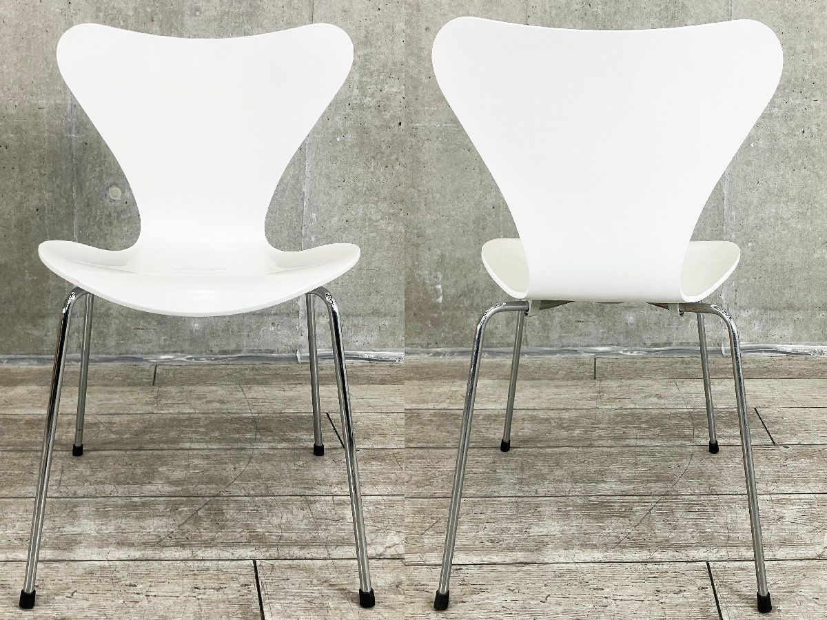 B）Fritz Hansen/フリッツハンセン□セブンチェア□ラッカーホワイト